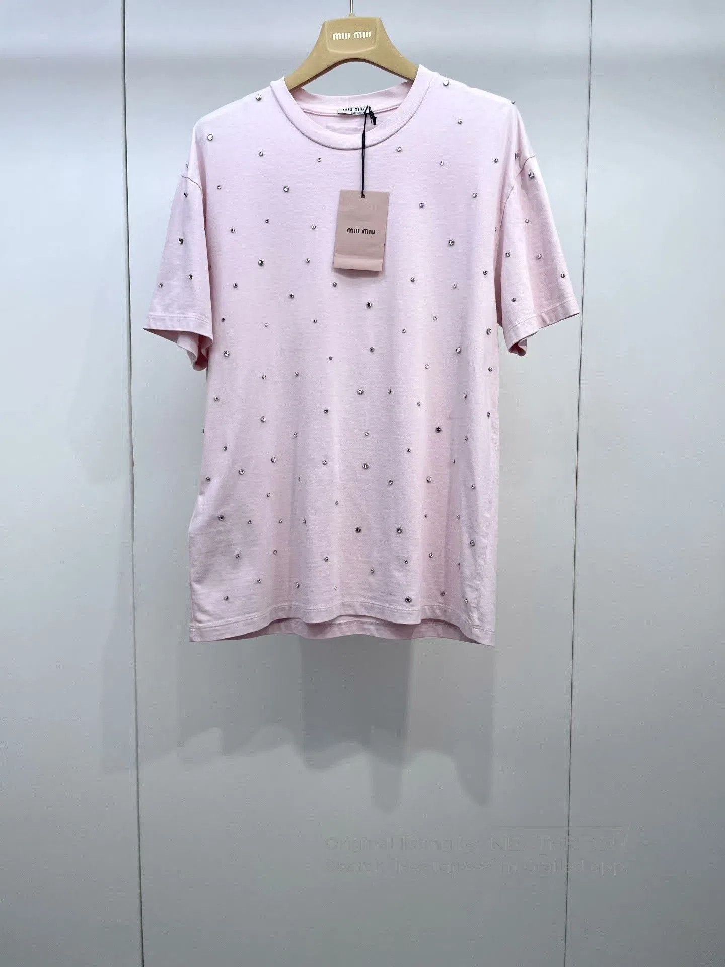 Miu Miu Miu Miu Pink Rhinestone Short. Size XS / US 0-2 / IT 36-38 - 1 Thumbnail