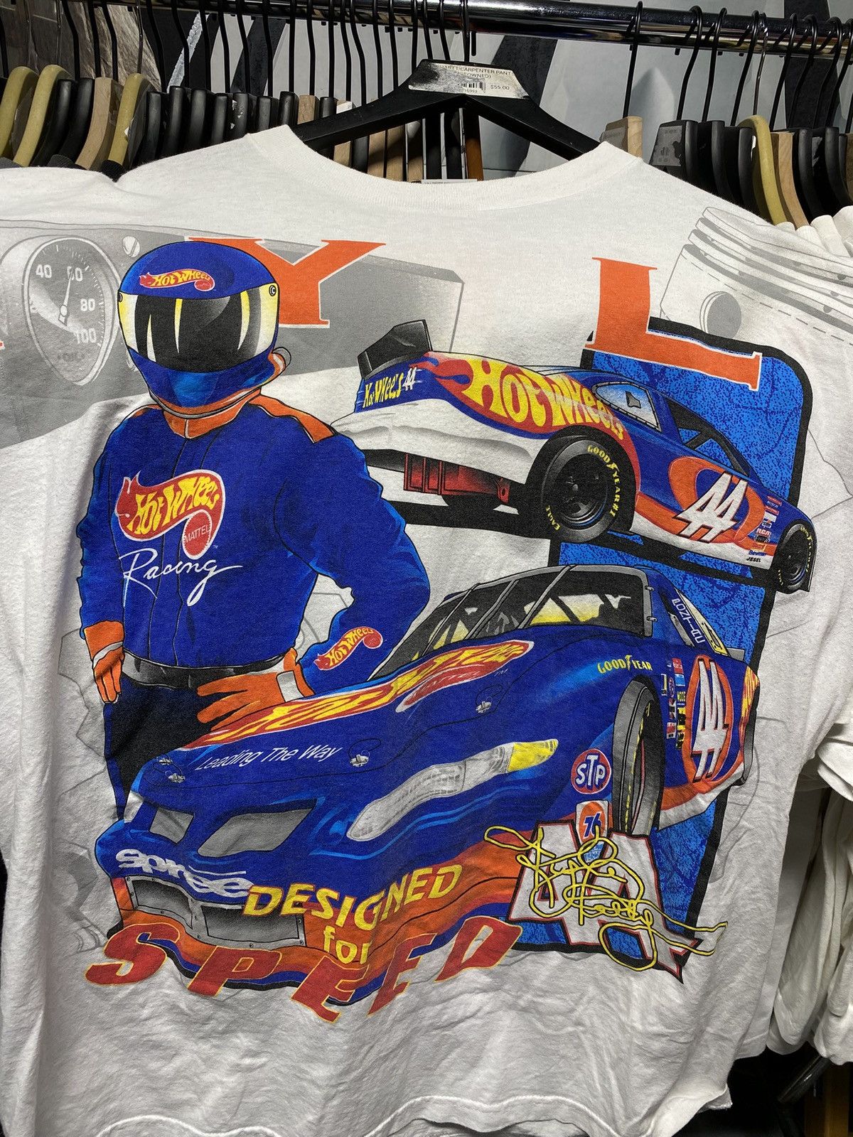 NASCAR Vintage 90’s Hot Wheels Nascar Adult T-Shirt 2XL Size US XXL / EU 58 / 5 - 9 Thumbnail