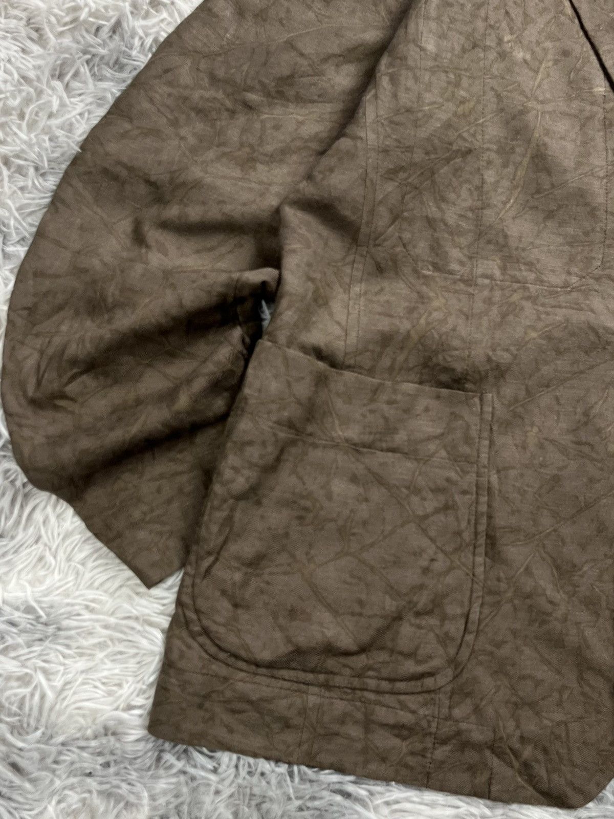 Issey Miyake ISSEY MIYAKE MEN Dyed Patch Pocket Jacket Mocha Size 44L - 3 Thumbnail