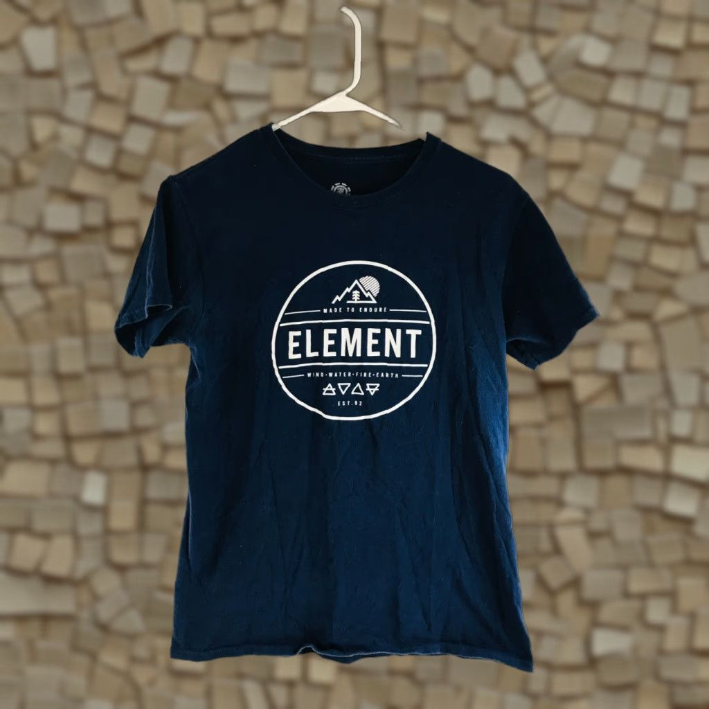 Element Element T-Shirt Men Navy Blue Regular Fit Short Sleeve S - Graphic Print? No - Solid - Crew Neck - Blue - Size S - Element - Men - Vintage No Size US S / EU 44-46 / 1 - 1 Thumbnail