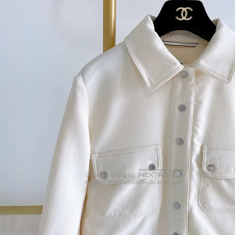 Hermes Hermes White coat Size XXS / US 00 / IT 34 - 3 Thumbnail