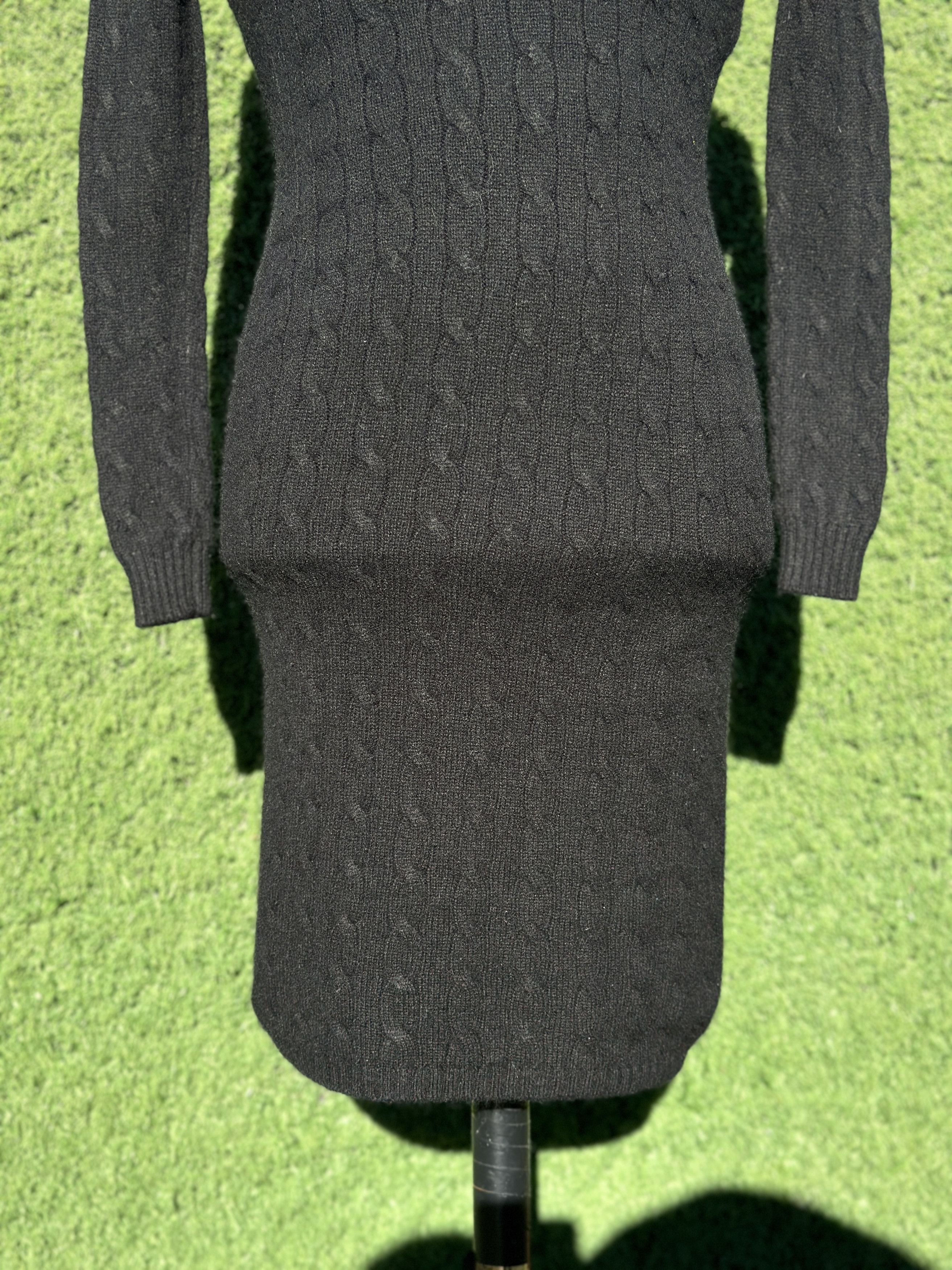 Ralph Lauren Black Label Ralph Lauren Black Label Cable Knit Turtleneck Dress Sz S Size S / US 4 / IT 40 - 4 Thumbnail