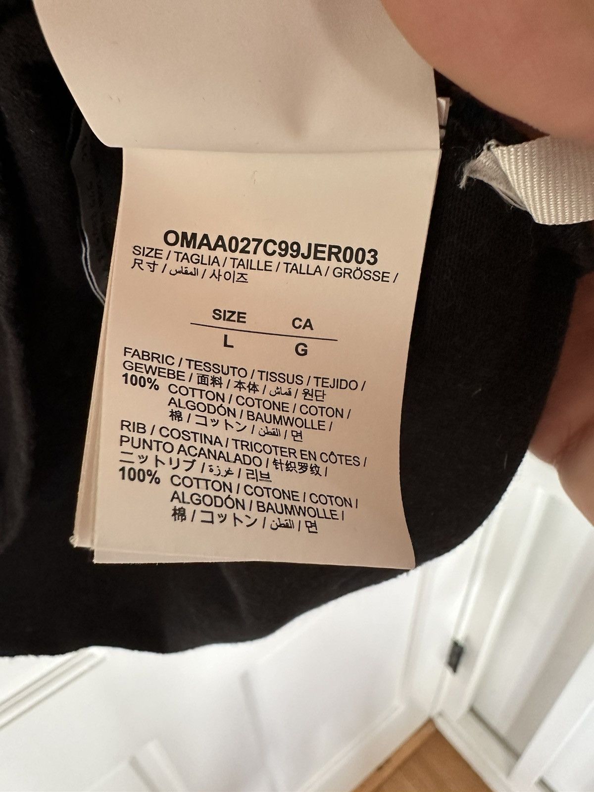 Off-White OFF-WHITE CARAVAGGIO ARROW SLIM S/S TEE Size US L / EU 52-54 / 3 - 5 Thumbnail