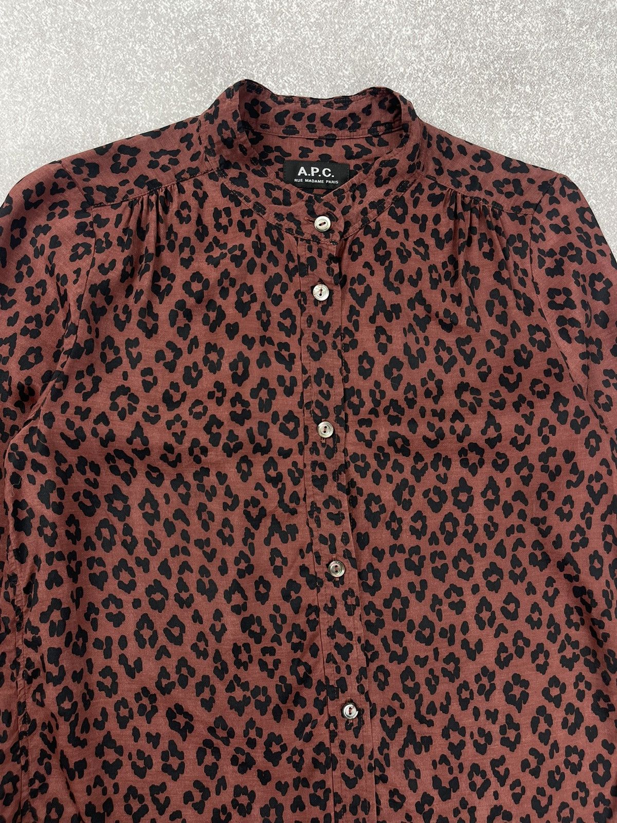 A.P.C. A.P.C. Rue Madame Paris Leopard Print Blouses Shirt Size 34 Size XXS / US 00 / IT 34 - 5 Thumbnail