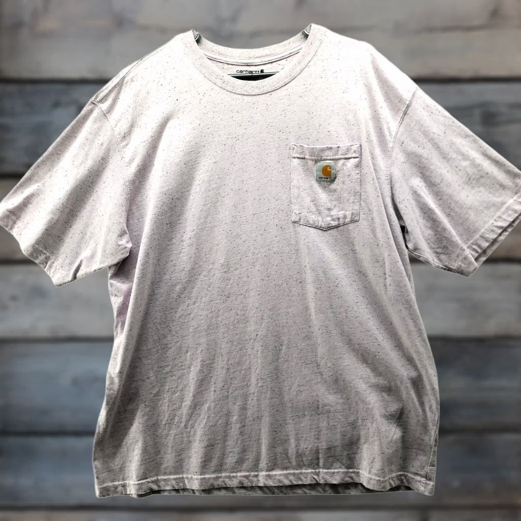 Carhartt Carhartt T-Shirt Mens XL Loose Fit Pocket Purple Speckled Heavyweight Crew Neck Short Sleeve Size US XL / EU 56 / 4 - 1 Thumbnail