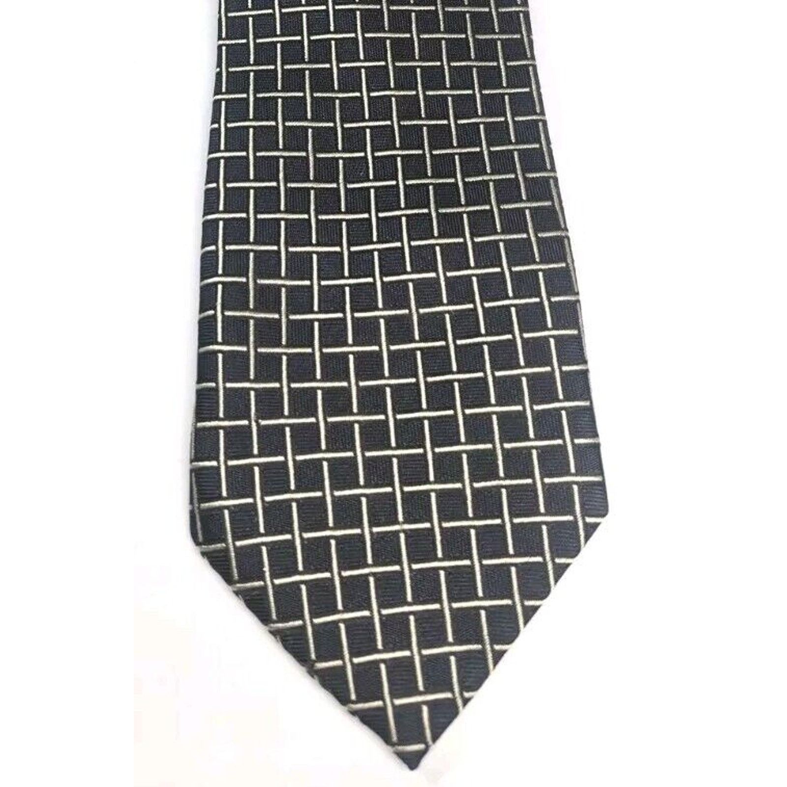 Giorgio Armani Giorgio Armani Cravatte Geometric Navy Blue Tie Italy Size ONE SIZE - 4 Thumbnail