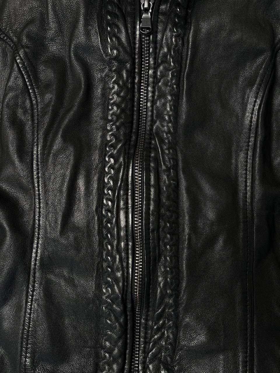 Diesel Vintage Diesel Chain Embellished Leather Blouson Jacket Size US XS / EU 42 / 0 - 7 Thumbnail