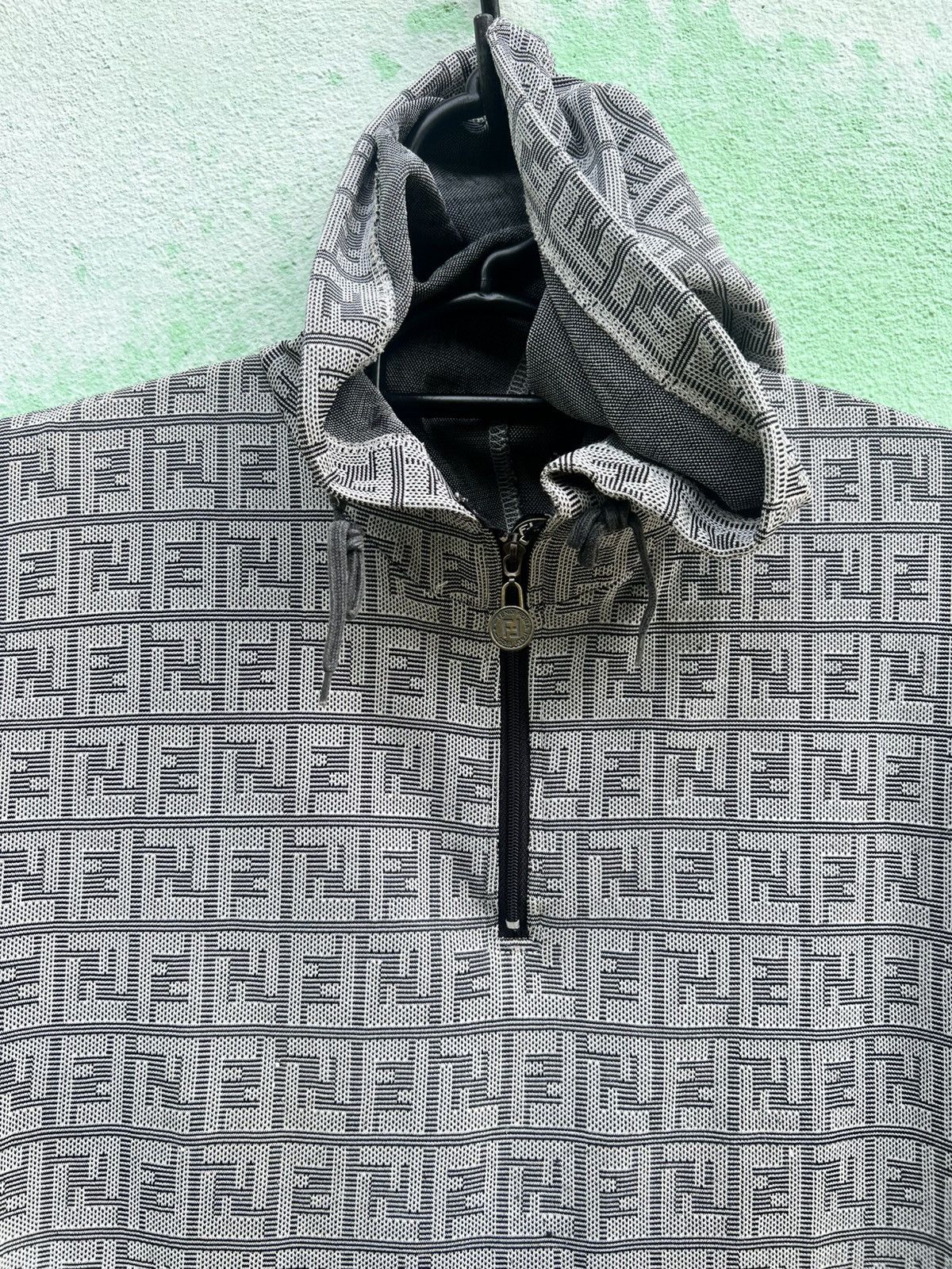 Fendi VINTAGE Fendi Jeans Zucca Monogram Knit Hoodie Half Zip Size US S / EU 44-46 / 1 - 7 Thumbnail