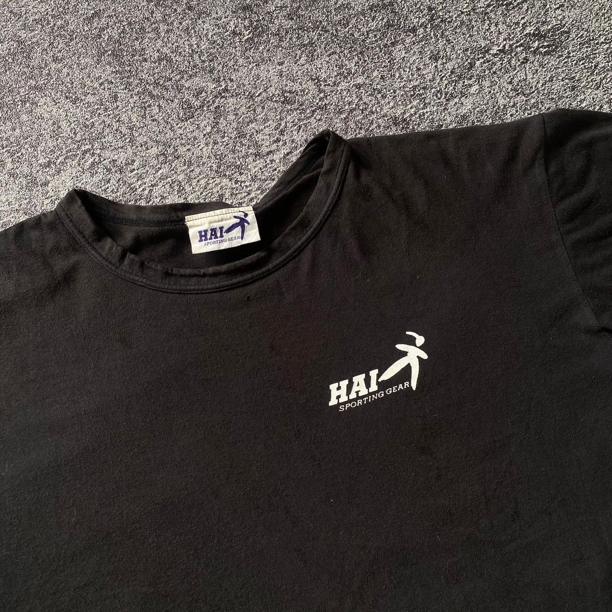 Hai Sporting Gear × Issey Miyake × Japanese Brand 1990s - Vintage Hai Sporting Gear Jungkies Box to Box Tshirt Size US M / EU 48-50 / 2 - 2 Thumbnail