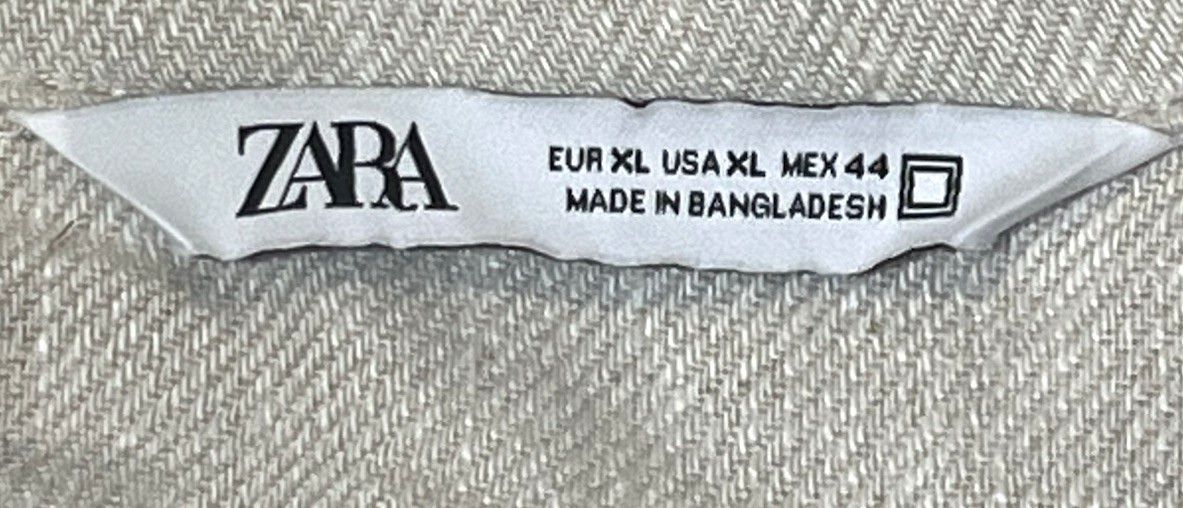 Zara Zara 100% Linen Zip Bomber Jacket Size US XL / EU 56 / 4 - 8 Thumbnail