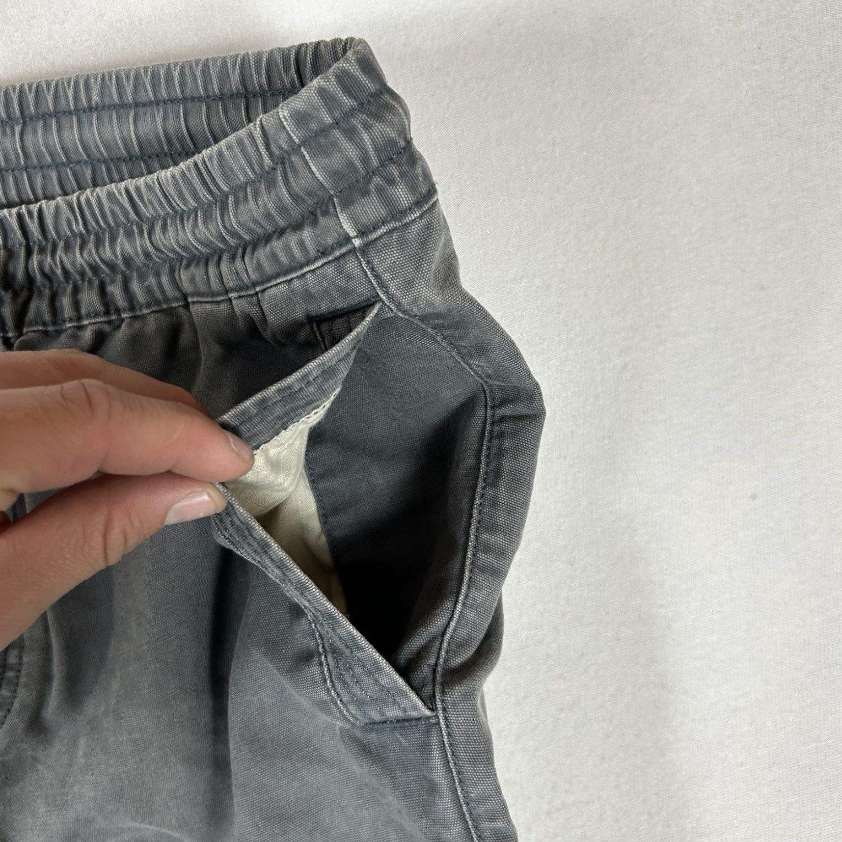 Gap Gap Jogger Pants Mens Small Gray Drawstring Pockets Canvas Cargo Size US 29 - 5 Thumbnail