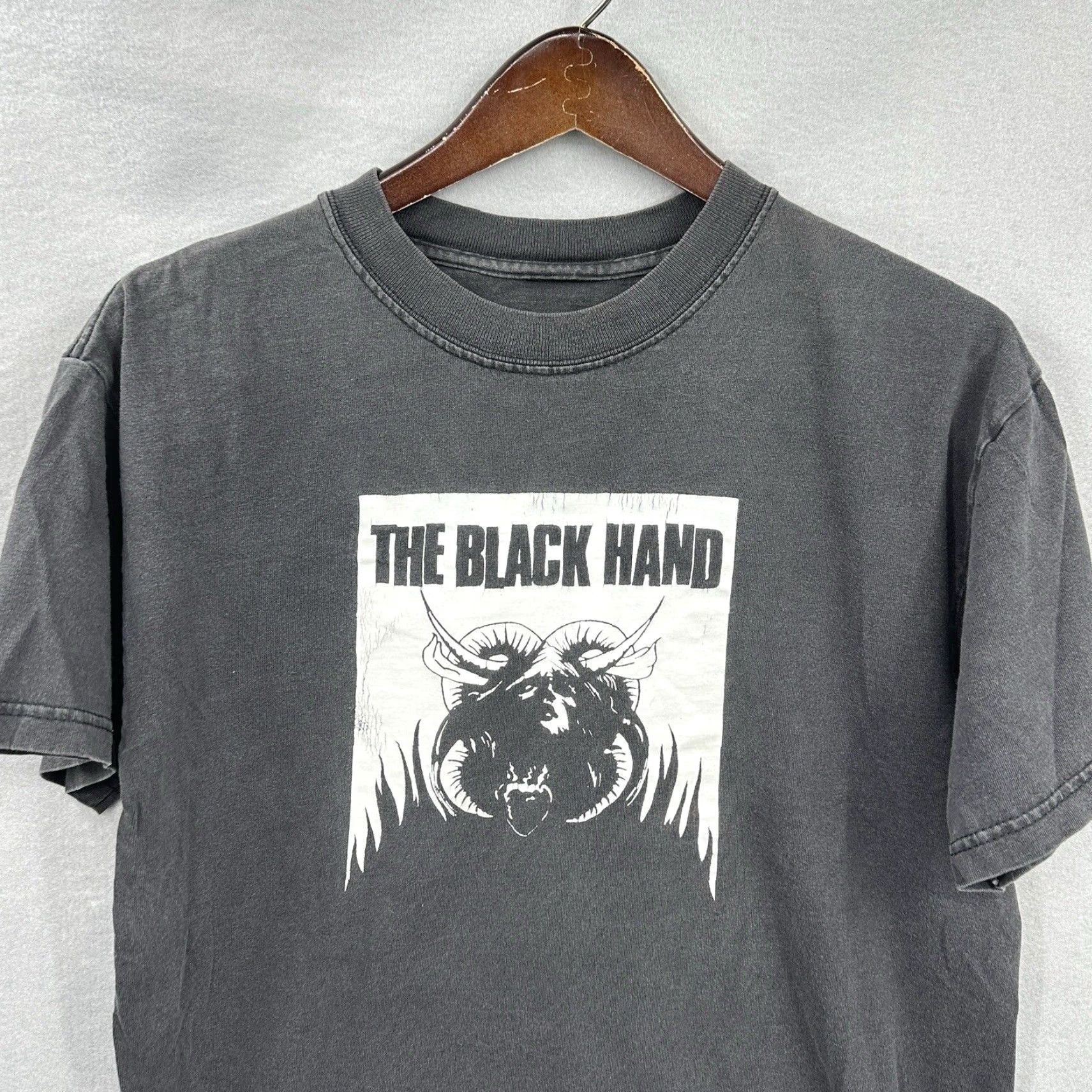 Born VINTAGE Black Graphic Print Shirt Mens Medium 90s Punk Band Mazzy Star Size US M / EU 48-50 / 2 - 2 Thumbnail