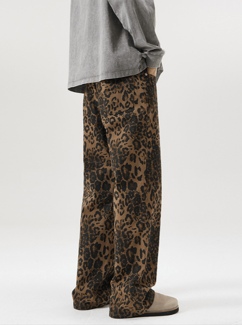 Japanese Brand American retro straight leopard print jeans Size US 32 / EU 48 - 5 Thumbnail