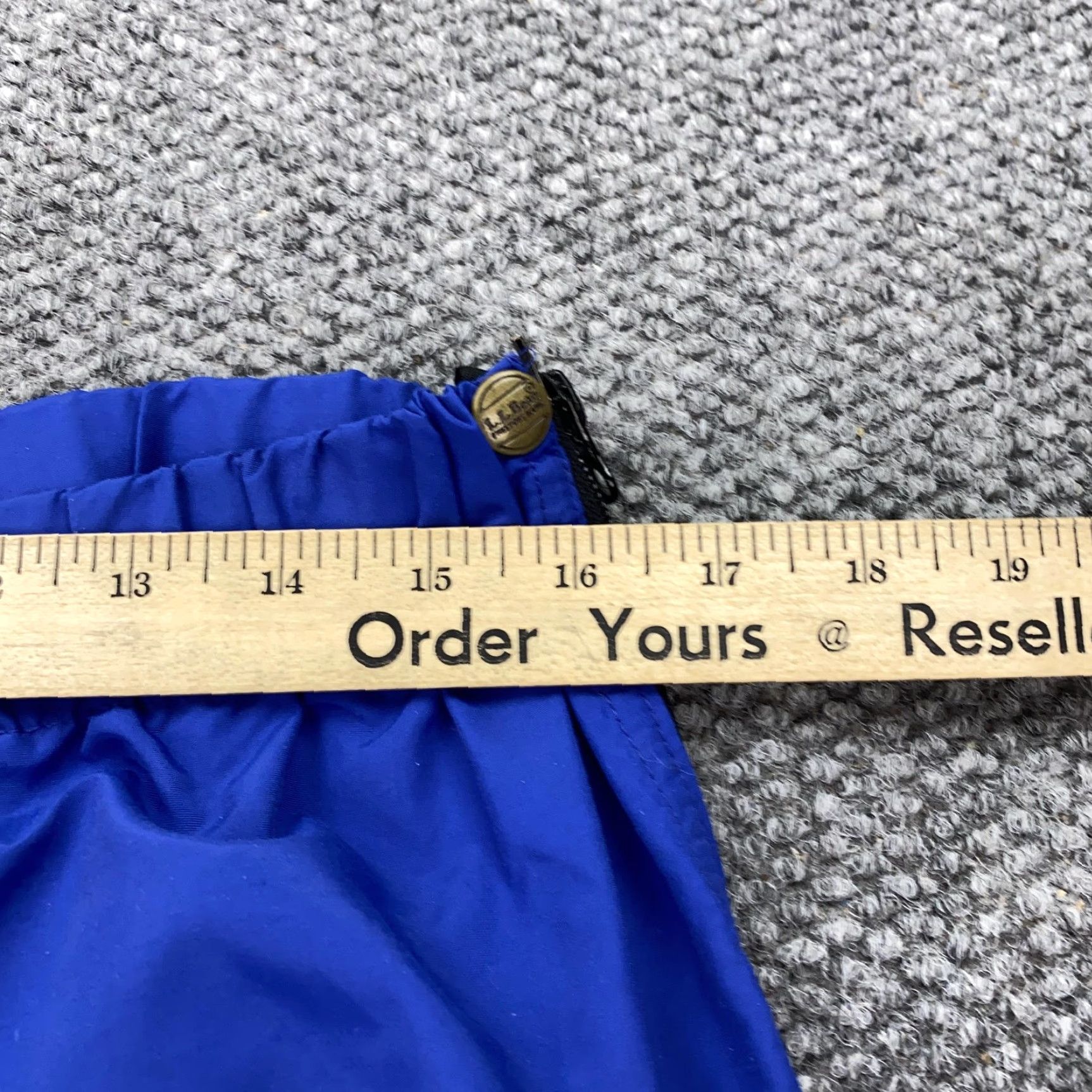 Vintage VINTAGE L.L. Bean Rain Pants Mens Large Blue Nylon Side Zip Overpants 90s USA Regular 33in Waist Mens Size US 33 - 6 Thumbnail