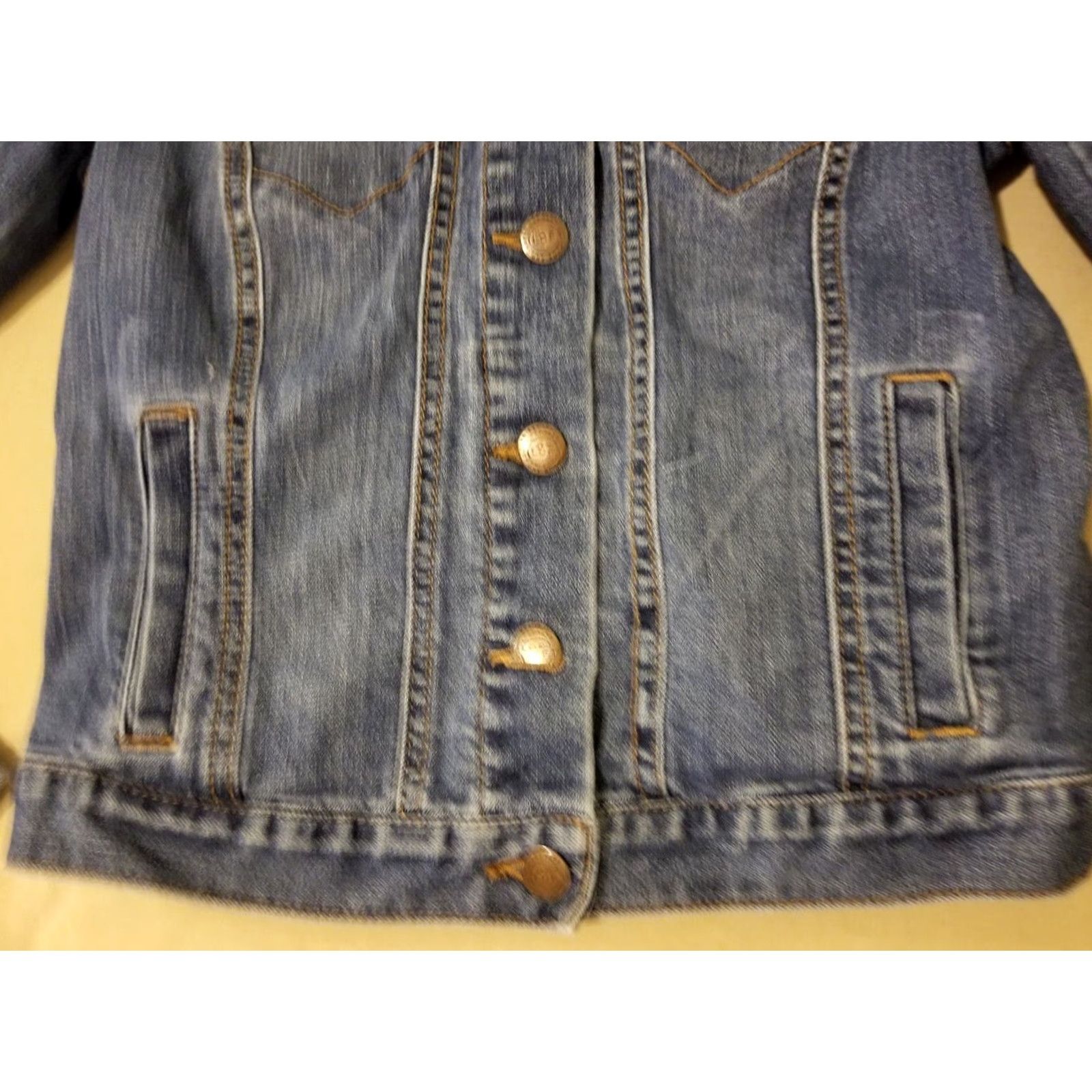 Ann Taylor Womens Ann Taylor Denim Jacket XXS Blue Cotton Denim Outer Shell Regular Size 2XS Jacket Womens Size 24" / US 00 / IT 34 - 3 Thumbnail