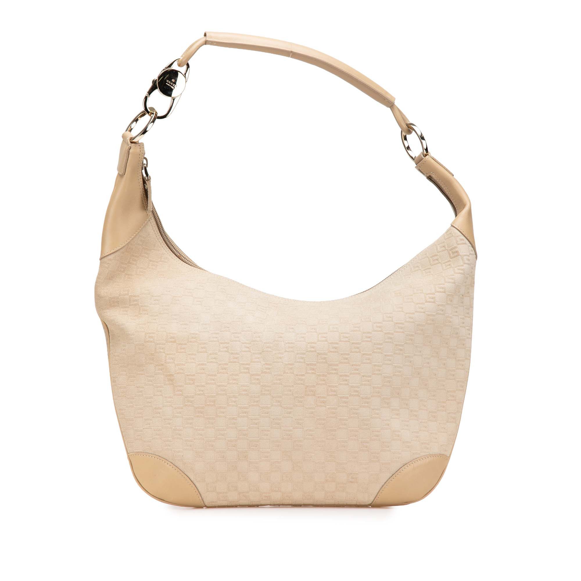 Gucci GG Suede Shoulder Bag in Brown, Women's