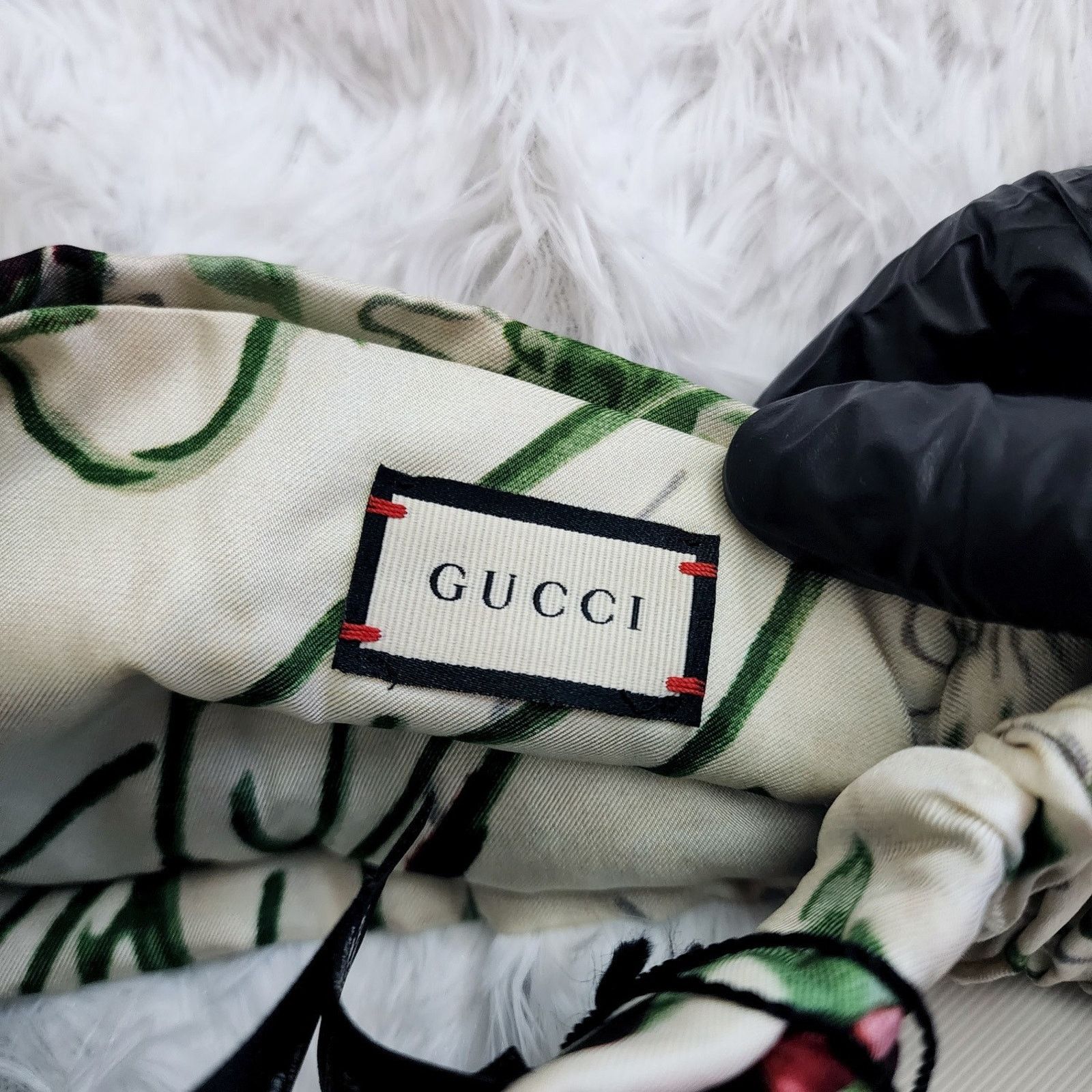 Gucci Gucci Floral Print Silk Headband Ivory NWT size Medium Size ONE SIZE - 9 Thumbnail