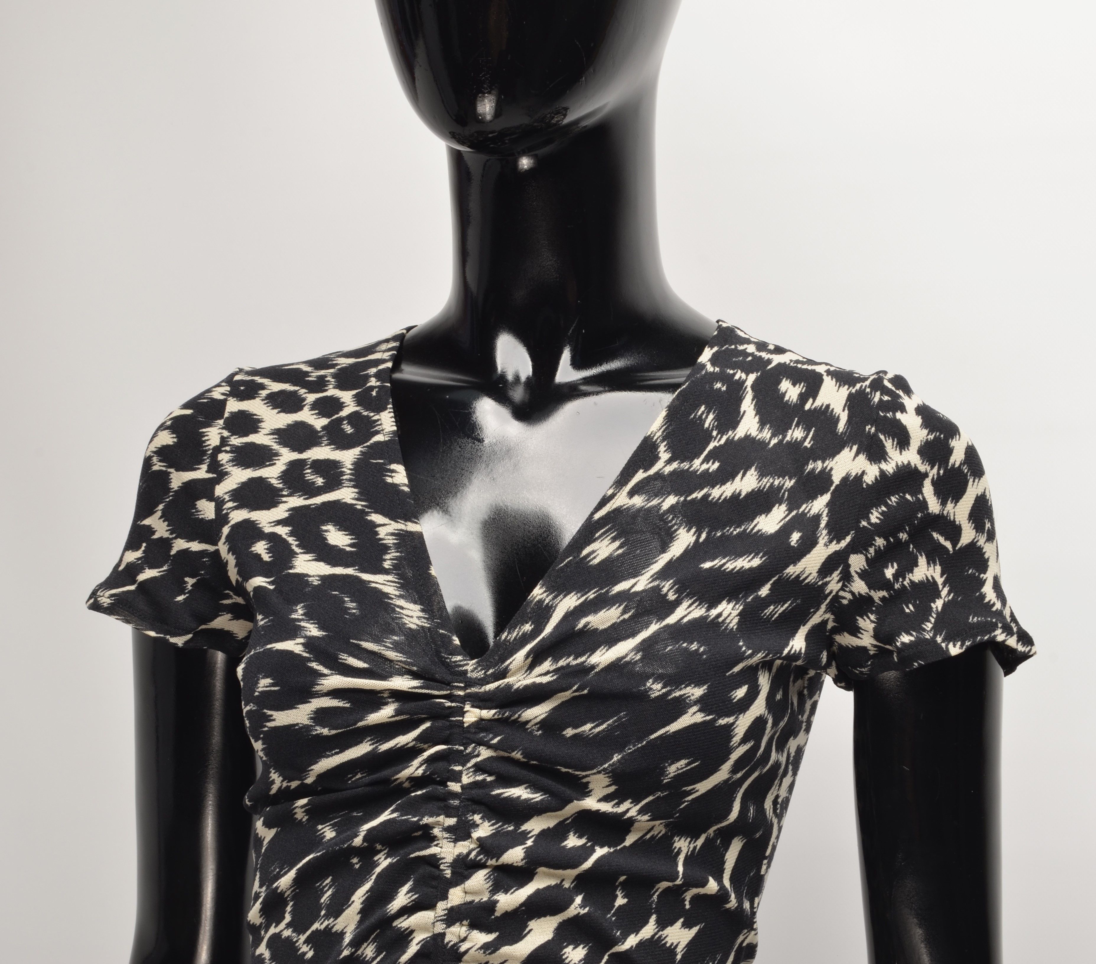 Vintage Vintage KOOKAI Y2K Leopard Print Mesh Top Size S / US 4 / IT 40 - 2 Thumbnail