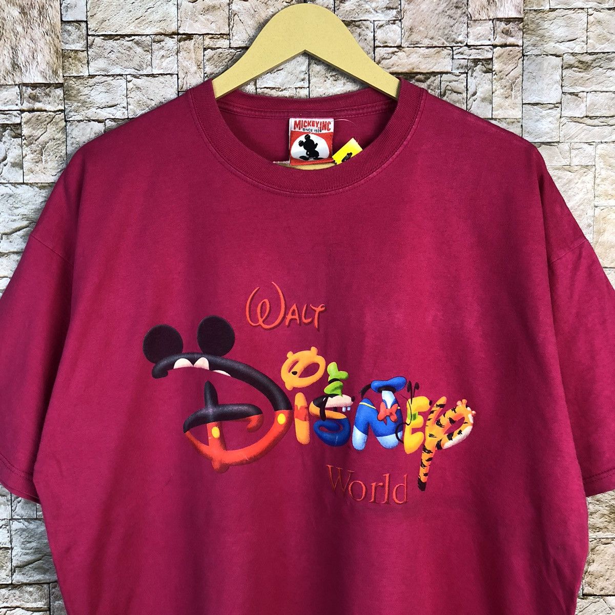 Cartoon Network × Disney × Mickey Mouse Mickey Mouse vintage Pink T-Shirt #A799 Size US XL / EU 56 / 4 - 5 Thumbnail