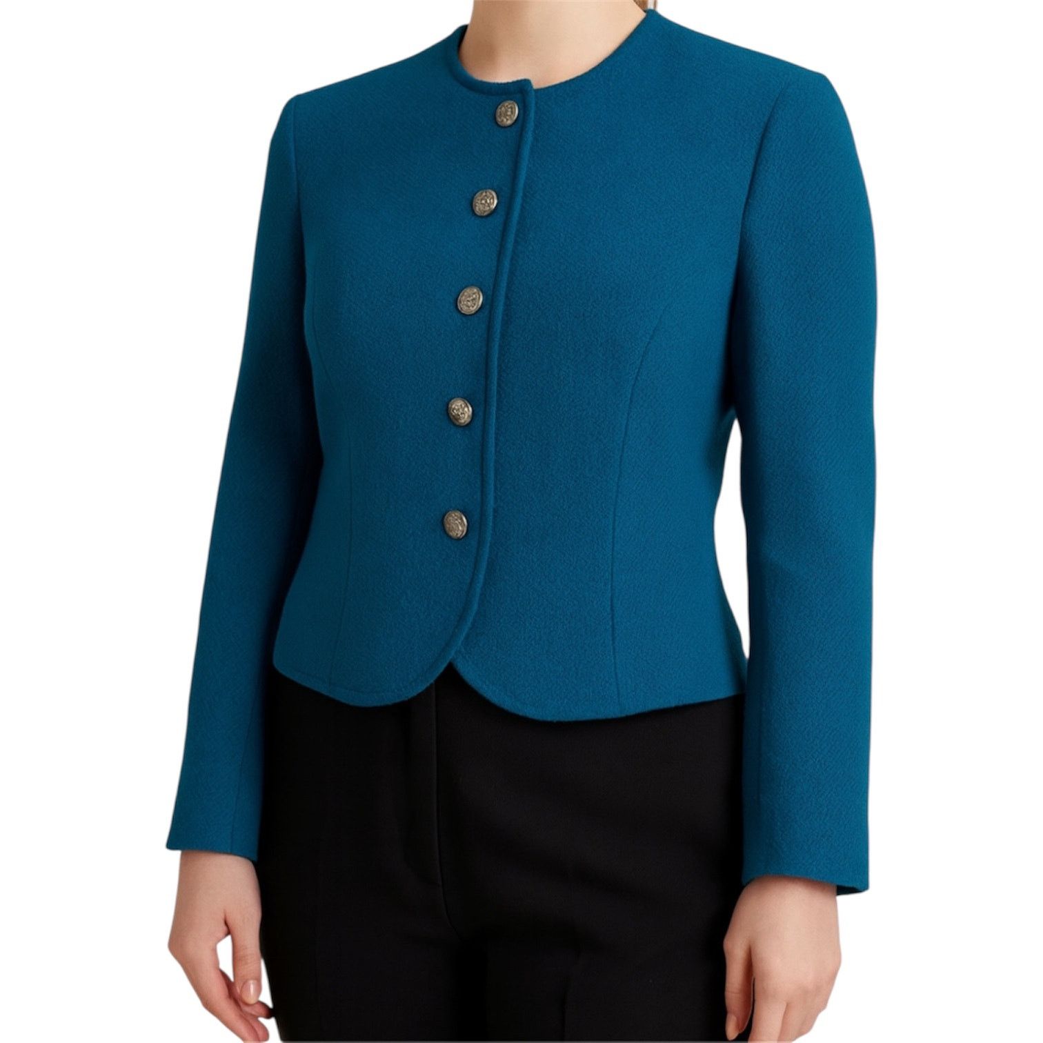 Pendleton Pendleton Vintage 1950s 100% Virgin Wool Blazer Cropped Teal Size M / US 6-8 / IT 42-44 - 1 Thumbnail