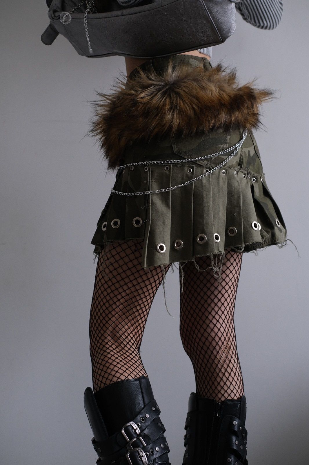 Handmade × Vintage Custom denim skirt y2k avant-garde Size 28" / US 6 / IT 42 - 4 Thumbnail