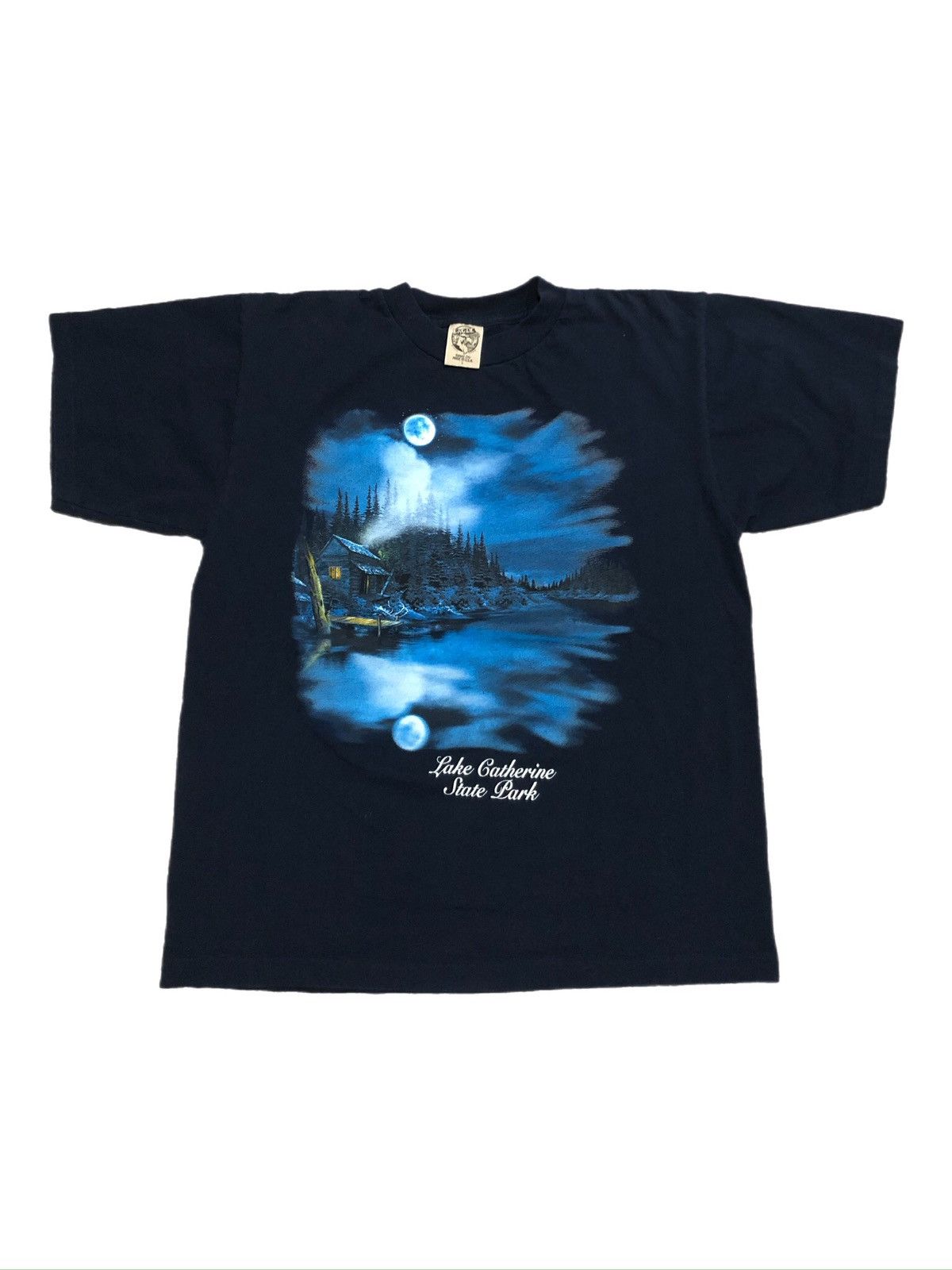 Vintage Vtg 90s Lake Catherine State Park Mural Tee Size US L / EU 52-54 / 3 - 1 Thumbnail