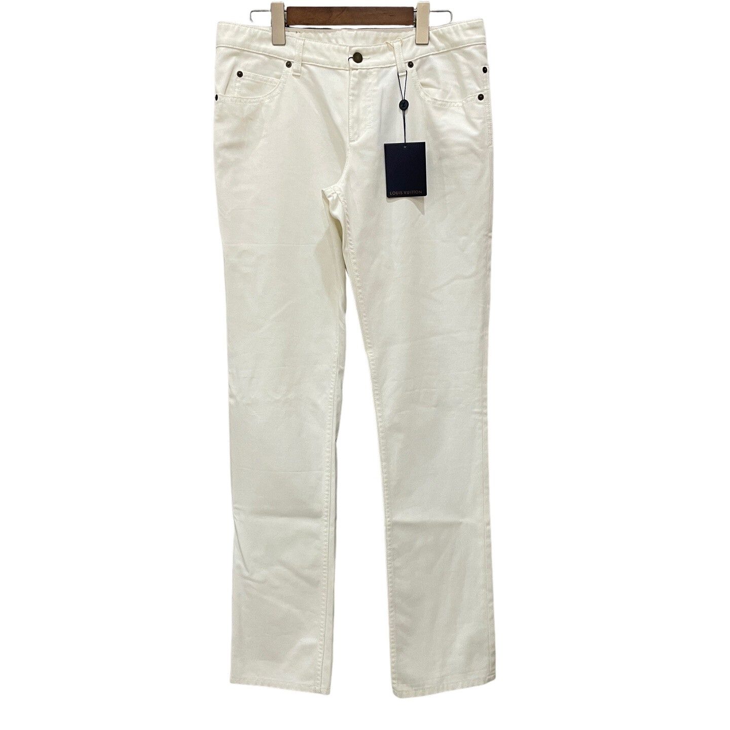 Louis Vuitton Louis Vuitton White Cotton Denim Jeans Size 28 Size US 28 / EU 44 - 1 Thumbnail