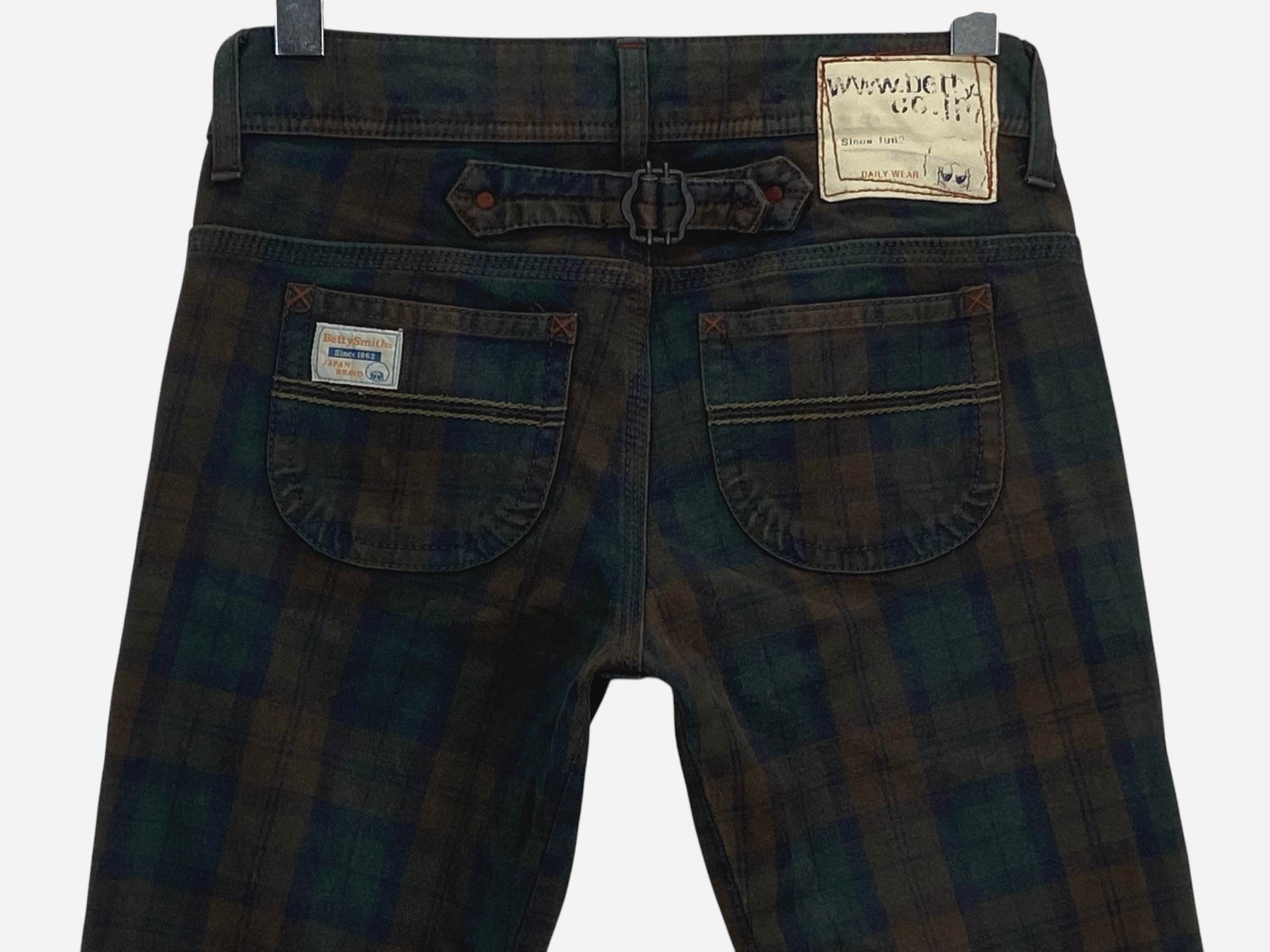Japanese Brand Betty Smith Checkered Skinny Pants Buckle Back Pants Size 25" / US 0 / IT 36 - 6 Thumbnail