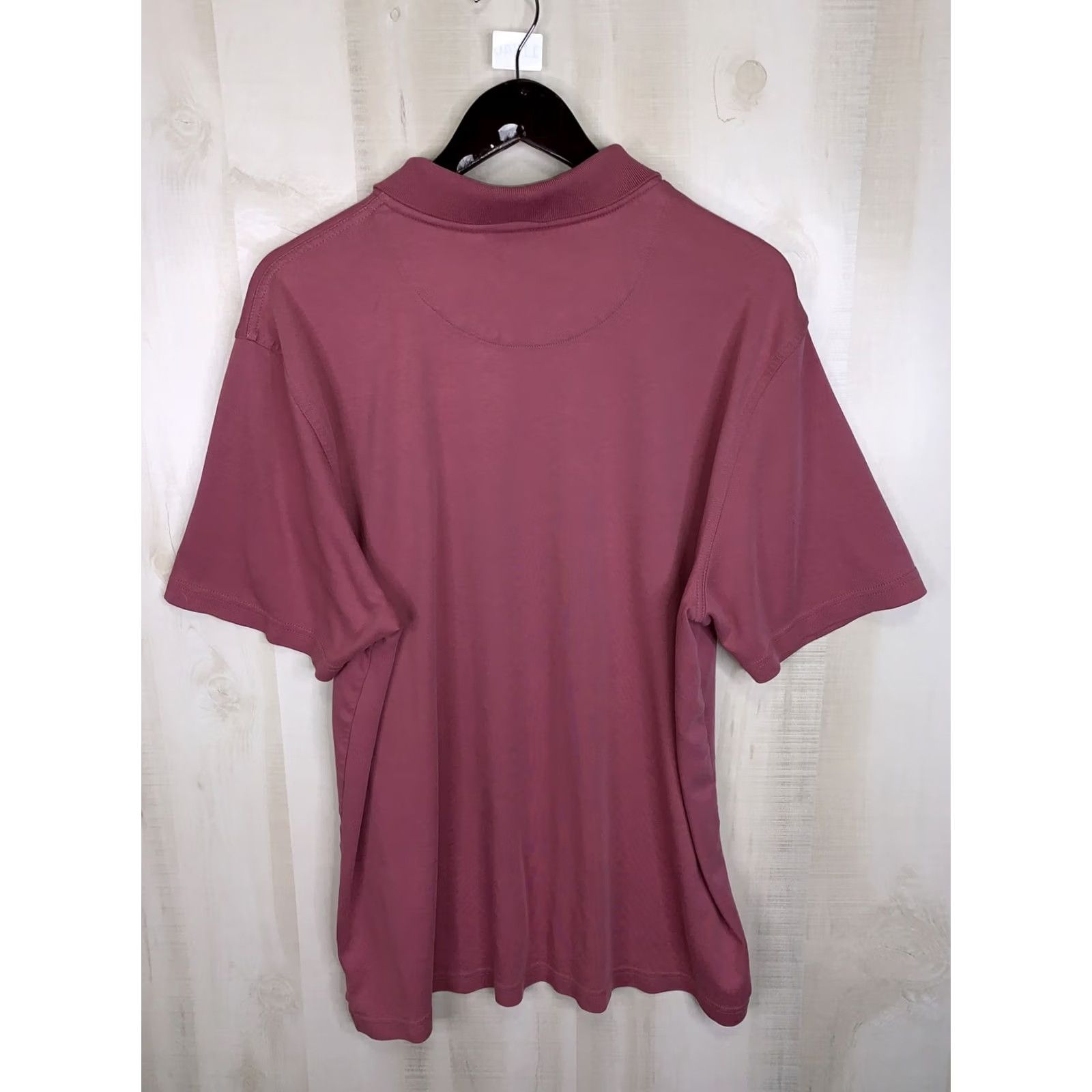 Tasso Elba Tasso Elba Polo Shirt Mens XL 100% Supima Cotton Soft Blush Pink Short Sleeve Collared Polo Shirt XL11840 Size US XL / EU 56 / 4 - 7 Thumbnail