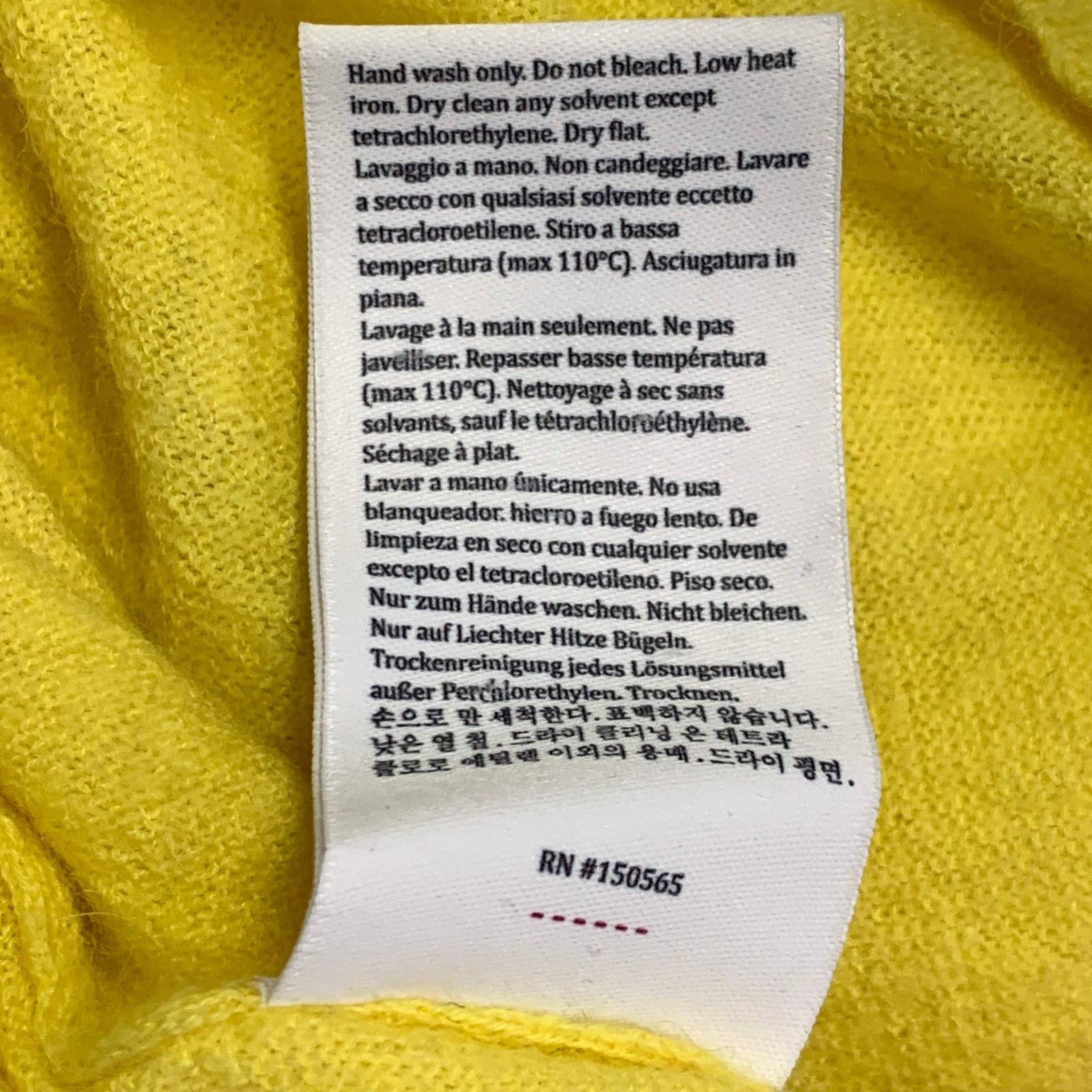 Sies Marjan Size XS Yellow Alpaca Cashmere Knit Turtleneck Pullover Size XS / US 0-2 / IT 36-38 - 6 Thumbnail