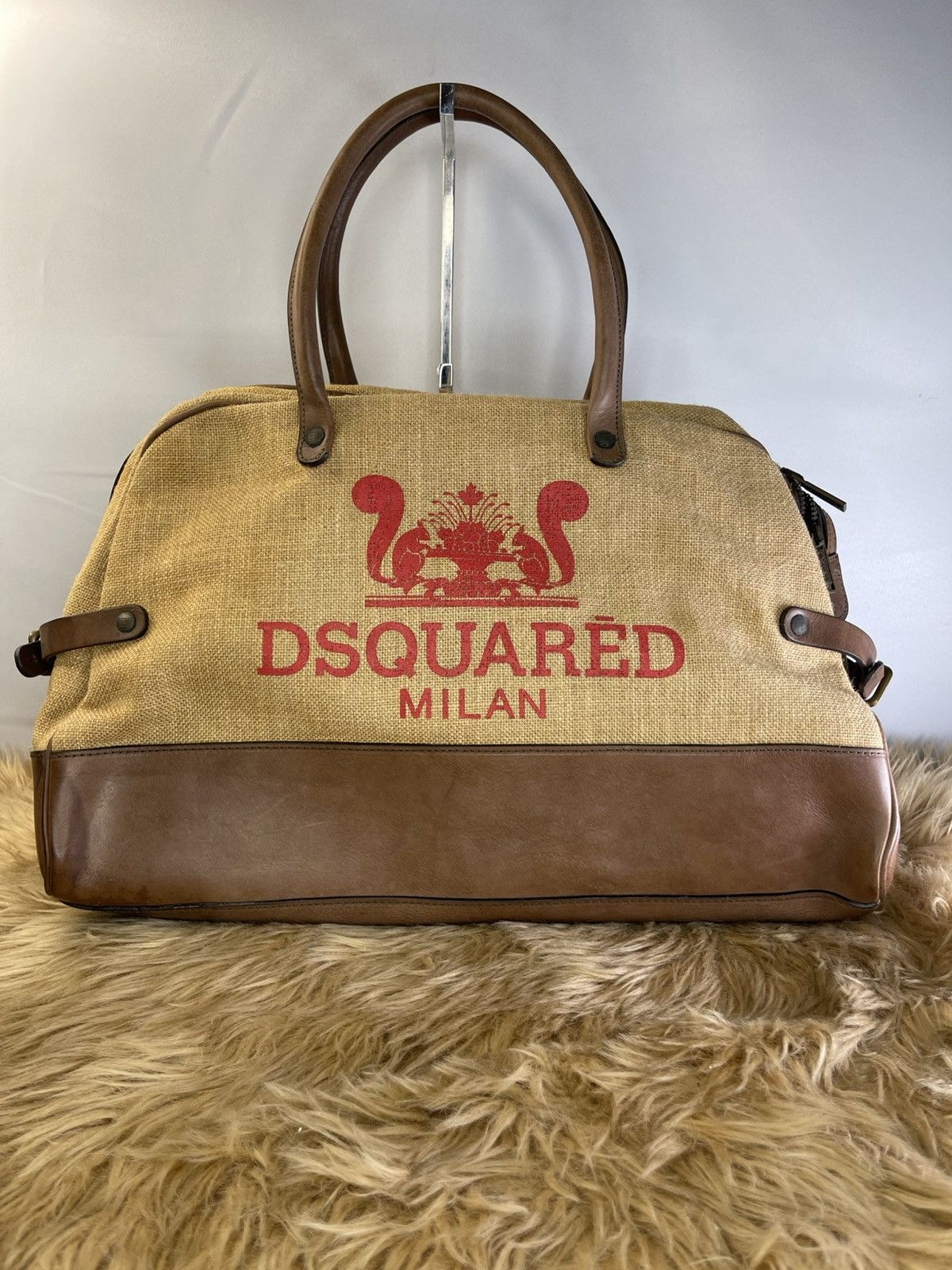 Dsquared2 DSQUARED Hessian Burlap Cloth Fabric ❌ LEATHER Size 46 - 1 Thumbnail