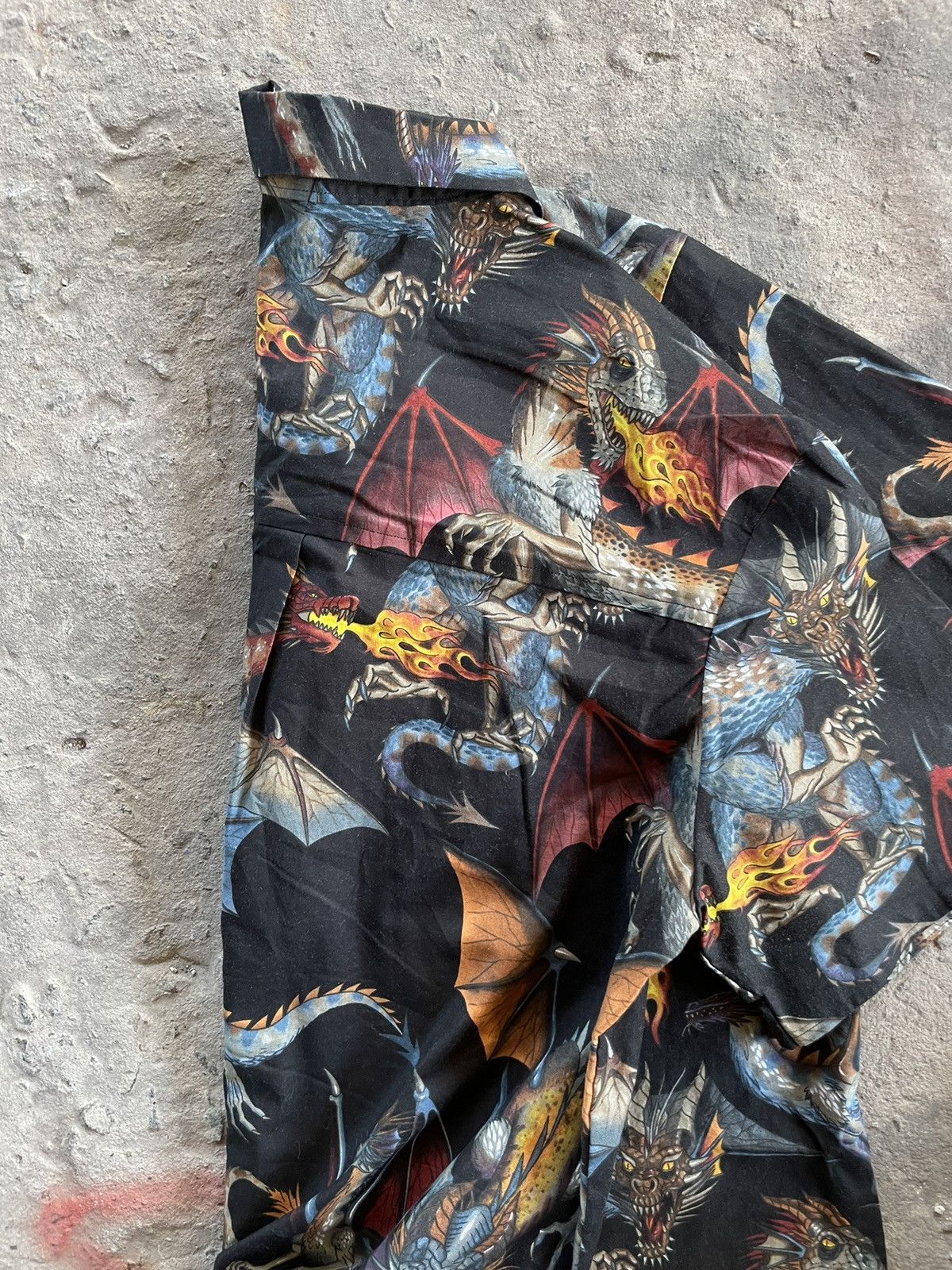 Vintage VINTAGE HAWAIIAN shirt DRAGONS Size US L / EU 52-54 / 3 - 8 Thumbnail