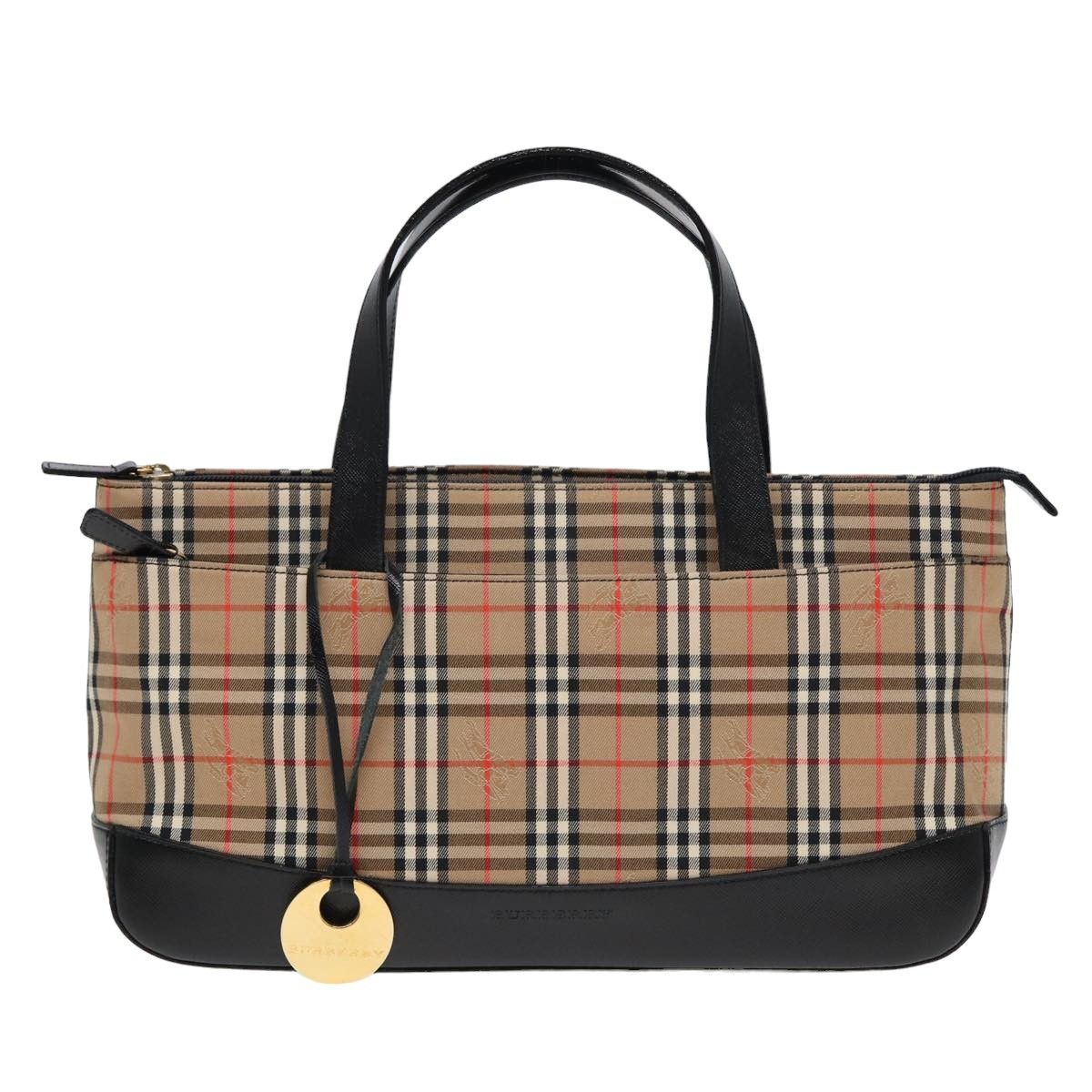 Burberry Nova Check Beige Canvas Handbag (Pre-Owned) Size ONE SIZE - 1 Thumbnail