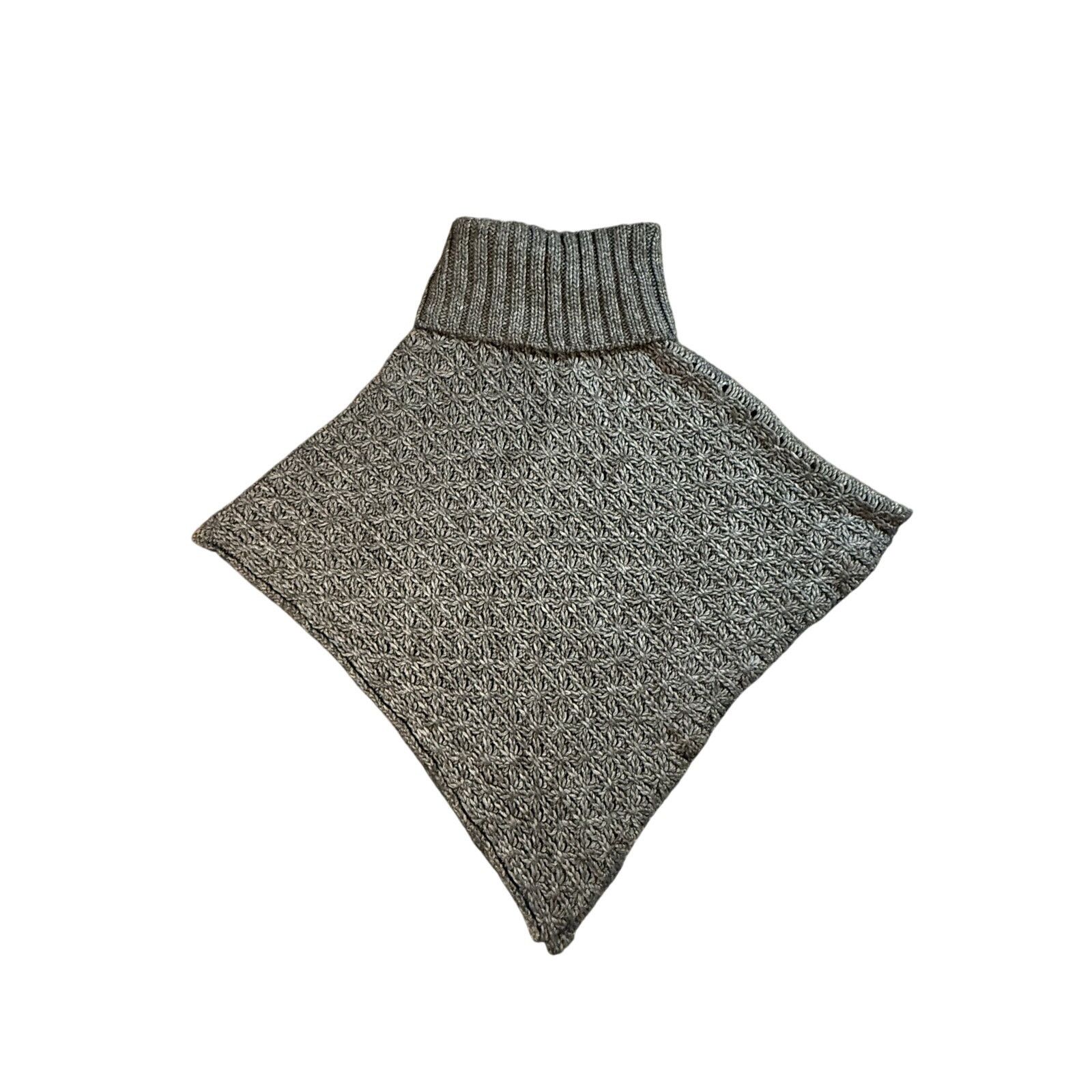 Other Chiaramente Italian Wool Blend Turtleneck Knitted Poncho Size ONE SIZE - 1 Thumbnail