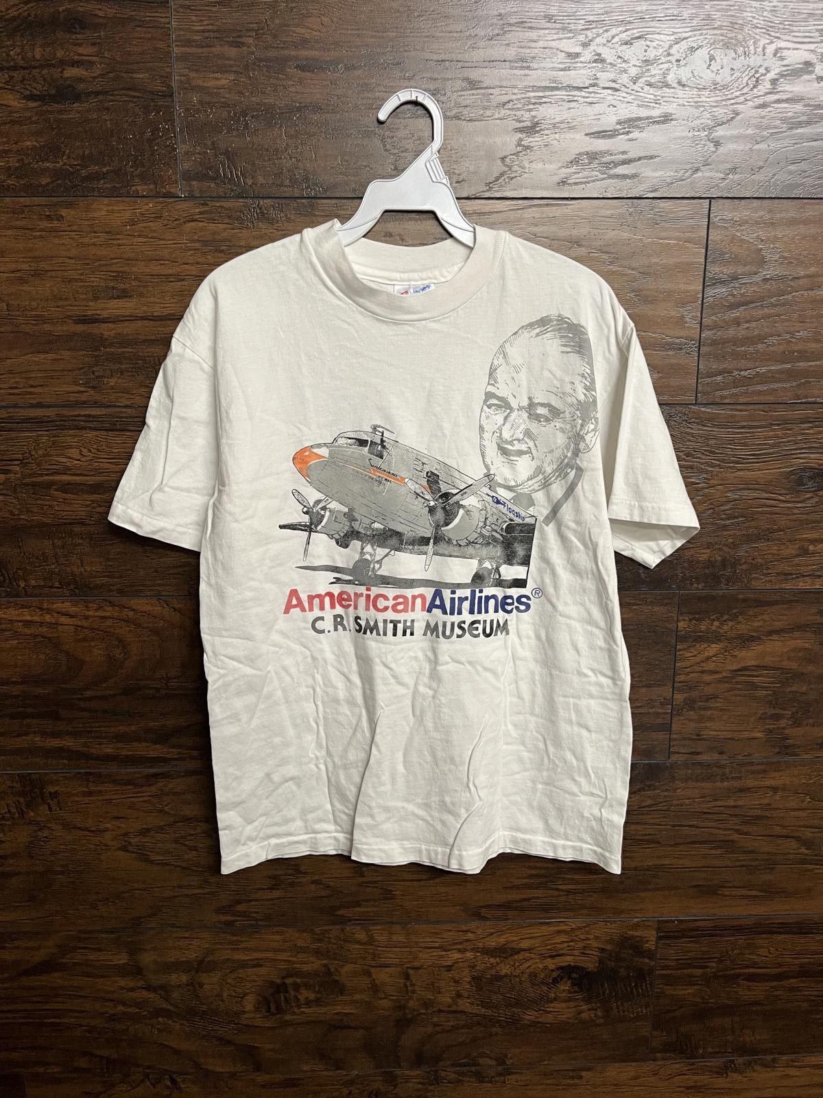 Hanes VTG American Airlines T-shirt C.R. Smith Museum Tee - M Size US M / EU 48-50 / 2 - 1 Thumbnail