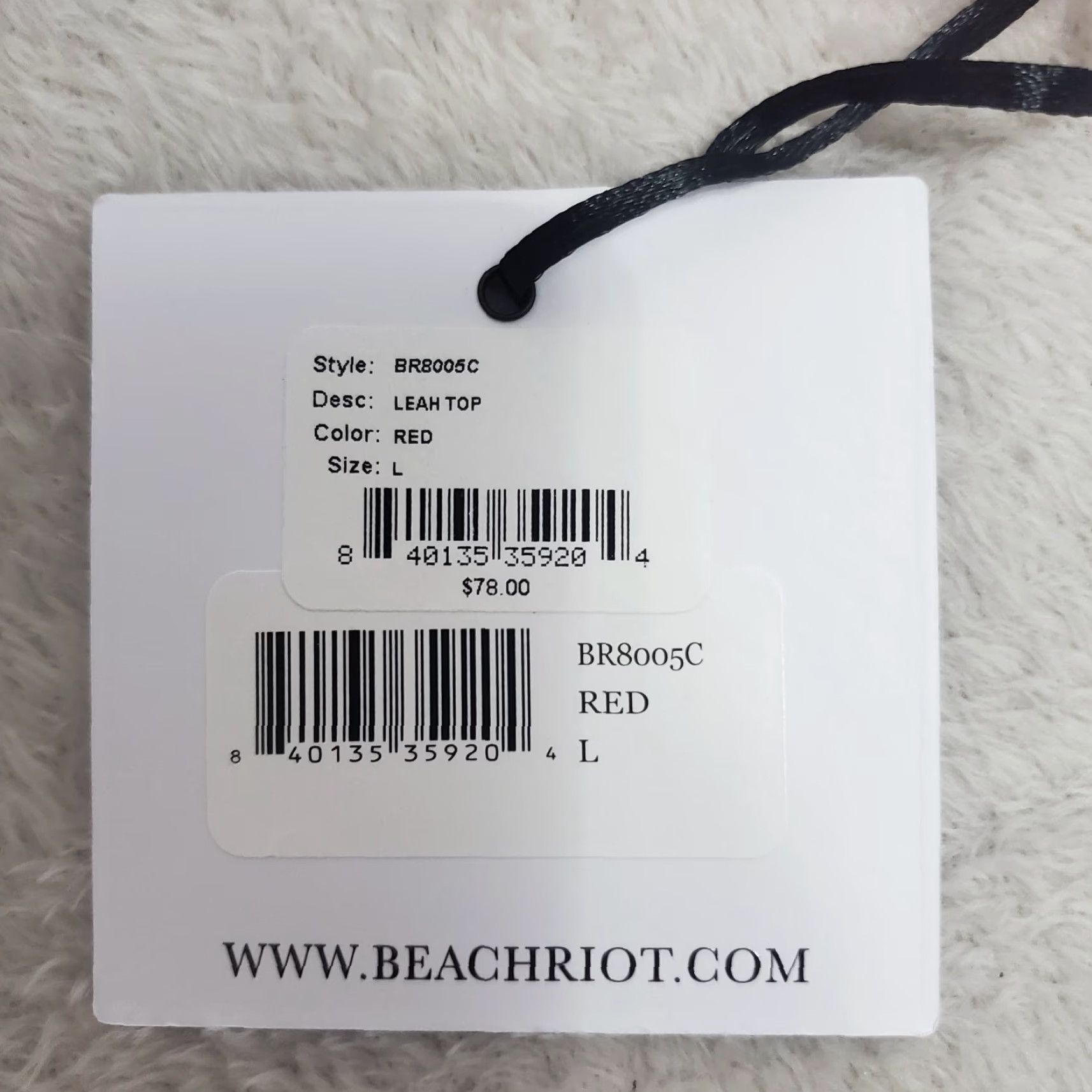 Beach Riot Beach Riot Beach Activewear Sports Bra Women L Red Ribbed Cropped Pullover Wireless Medium Support Size L / US 10 / IT 46 - 4 Thumbnail