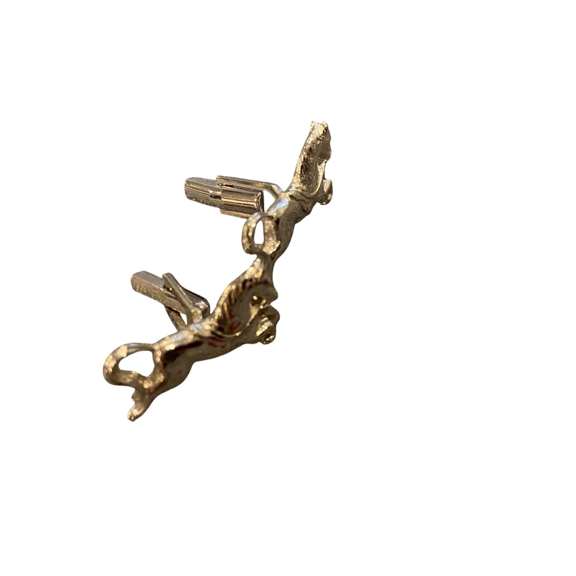 Other Vintage Silver tone Horse Motif Cufflinks & Alligator Tie Cl Size ONE SIZE - 2 Thumbnail