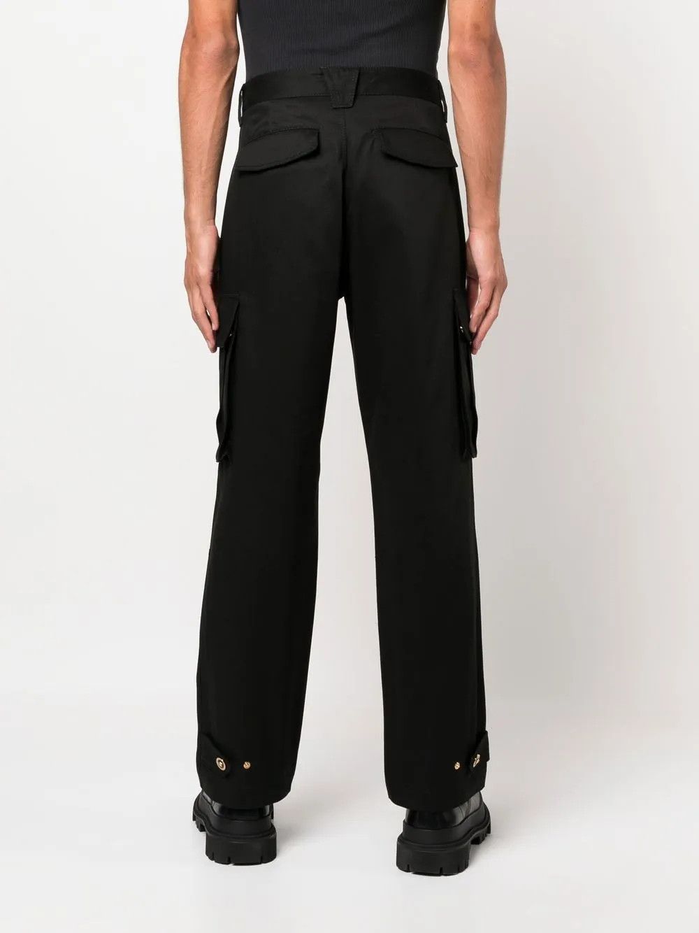 Versace o1y0425 Cargo Pant in Black Size US 32 / EU 48 - 4 Thumbnail