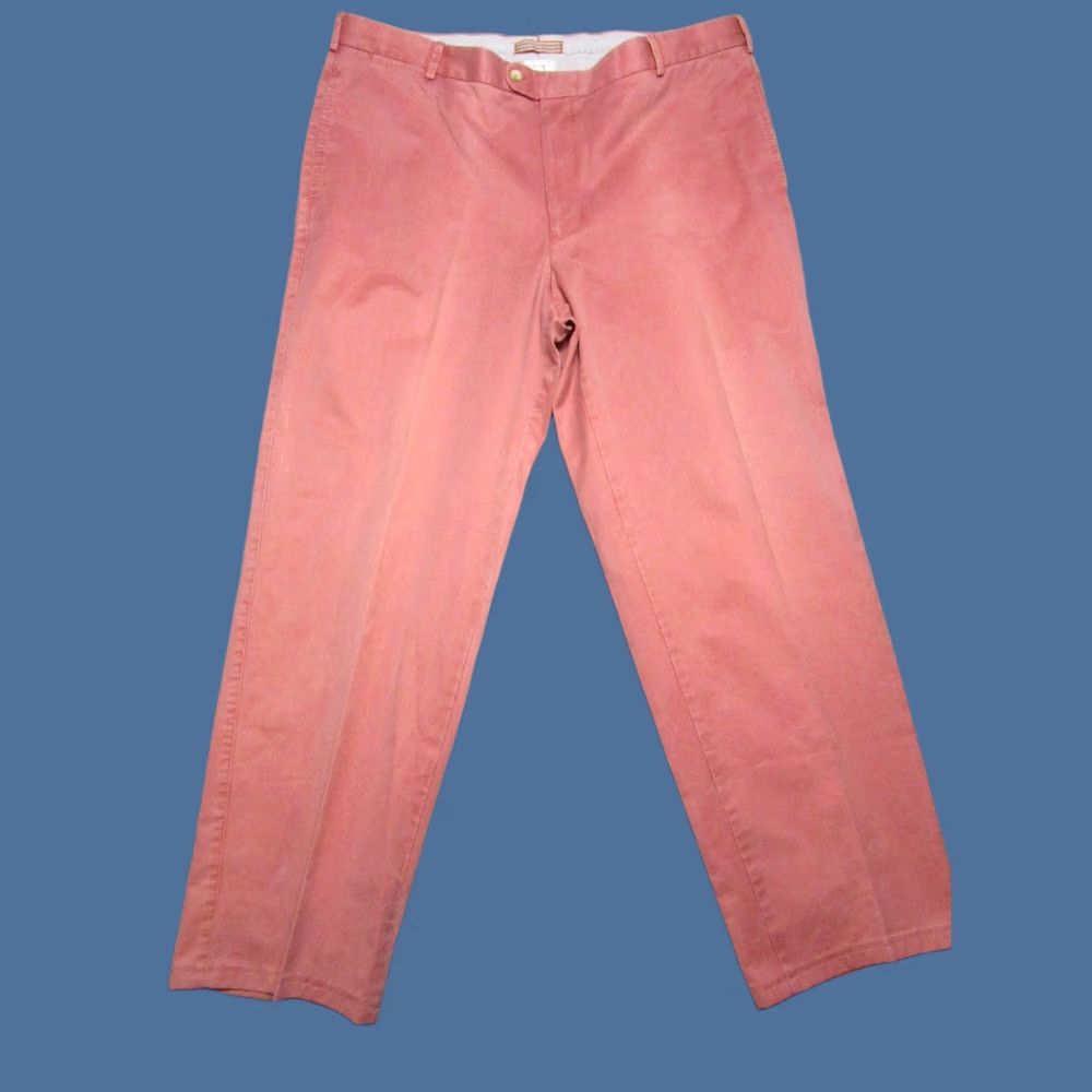 Peter Millar Peter Millar Pants Mens 40 Pink Salmon Chino Casual Straight Leg Flat Front Size US 40 / EU 56 - 1 Thumbnail