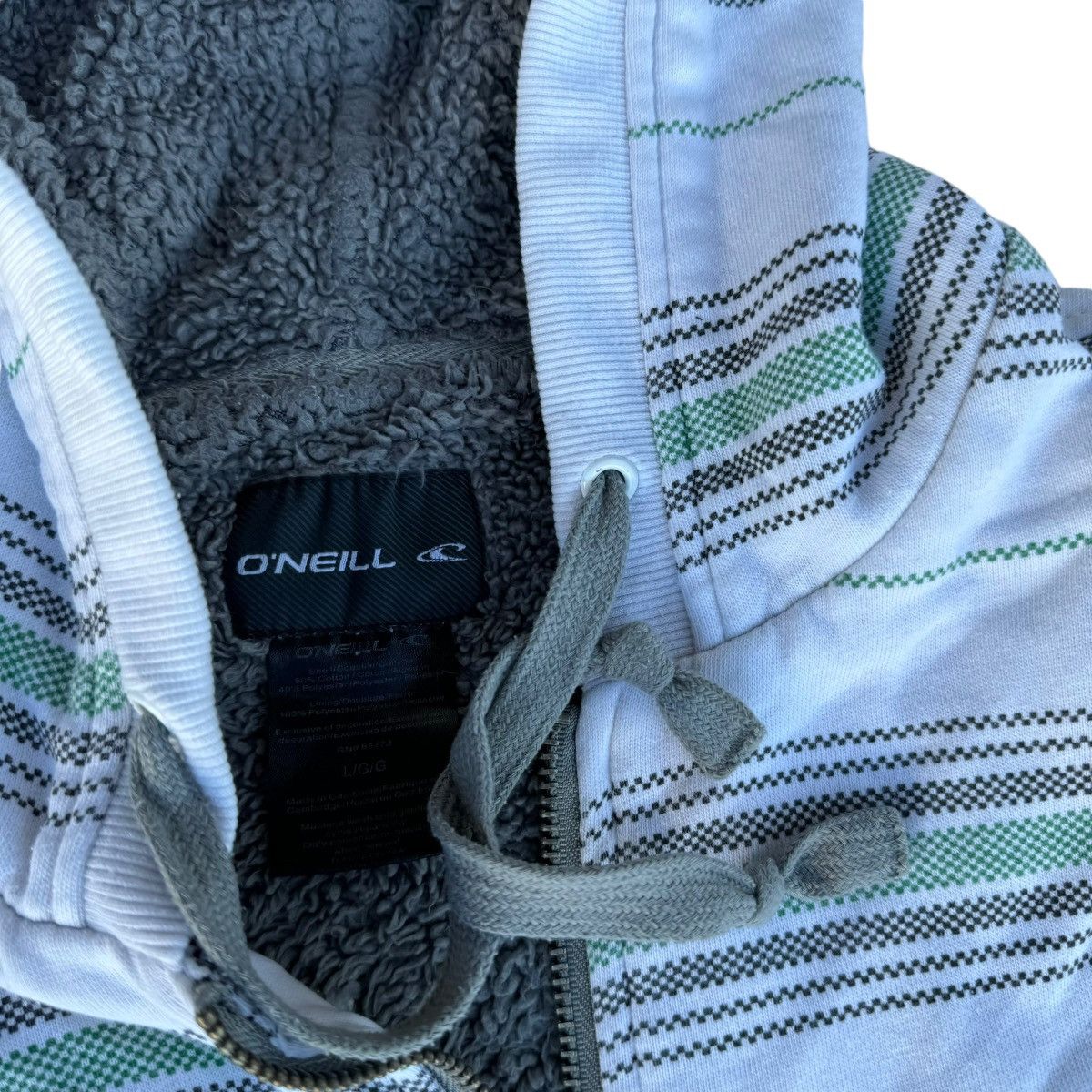 O'Neill × Quiksilver × Vintage Sherpa Lined O’Neill Y2K Heavyweight Zip Up Fleece Hoodie Size US XL / EU 56 / 4 - 3 Thumbnail
