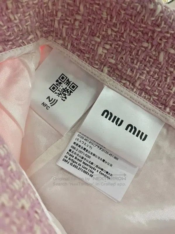 Miu Miu Miu Miu Pink Cotton Mini Skirt . Size 22" - 7 Thumbnail