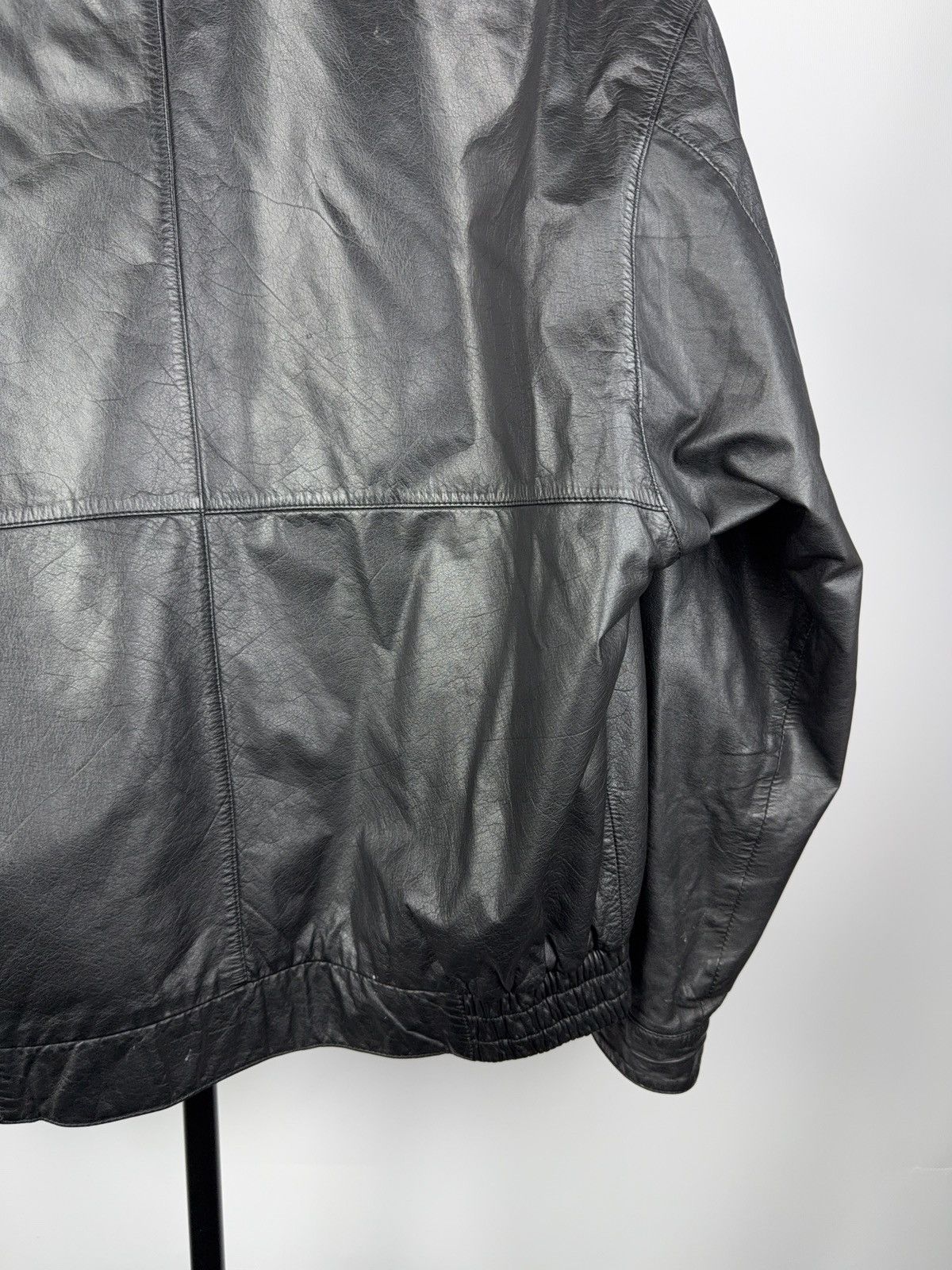 Vintage Vintage Leather Jacket Genuine Leahter bomber Moto Oldmoney Size US L / EU 52-54 / 3 - 10 Thumbnail