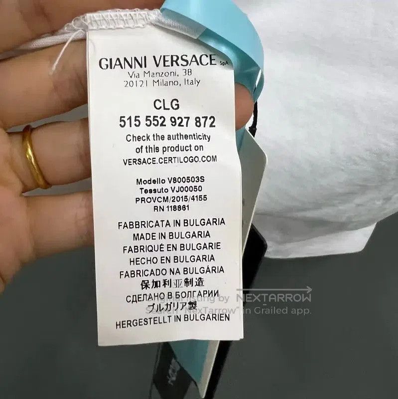 Versace Versace Summer White Short Sleeve T-Shirt . Size L / US 10 / IT 46 - 4 Thumbnail