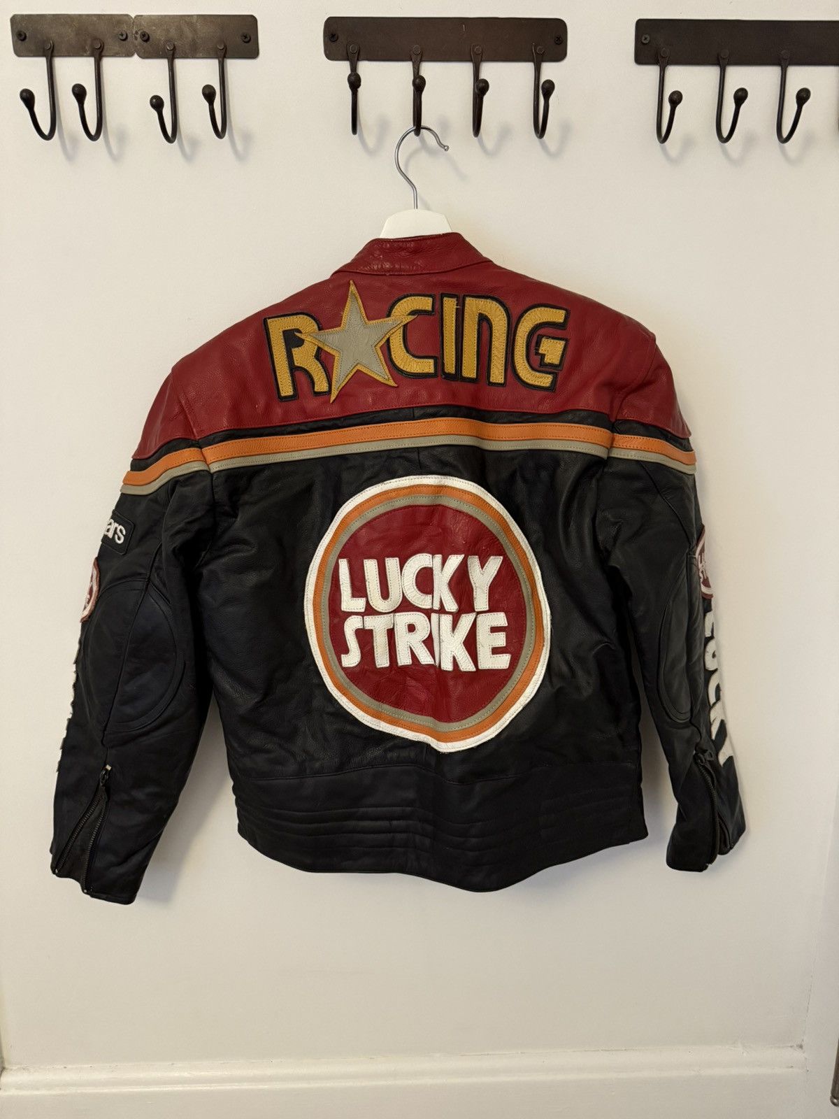 Vintage Vintage Lucky Strike Leather Jacket Size US S / EU 44-46 / 1 - 2 Thumbnail