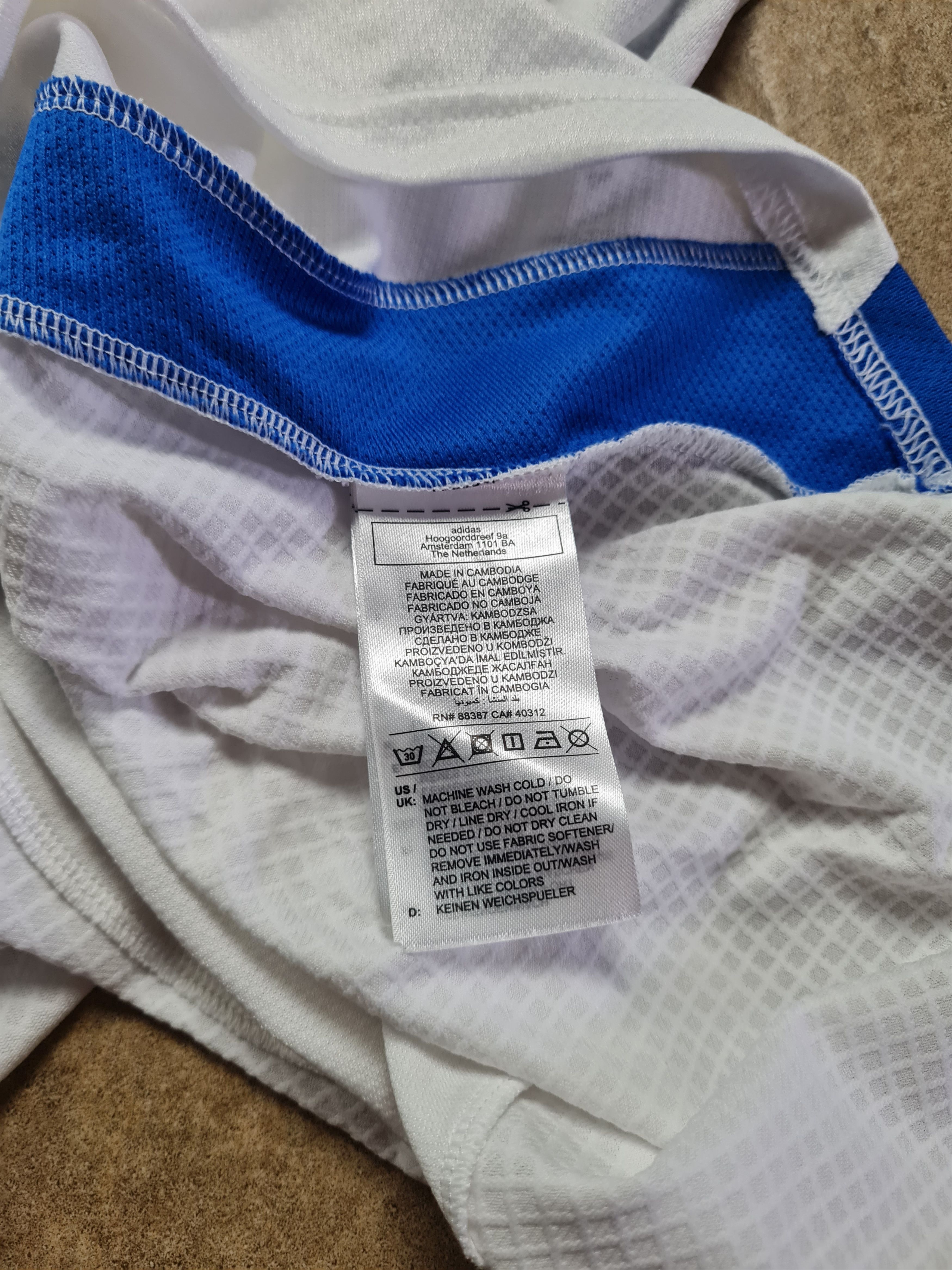 Jersey Leeds United Home Soccer Shirt 2024/2025 Adidas Sz M