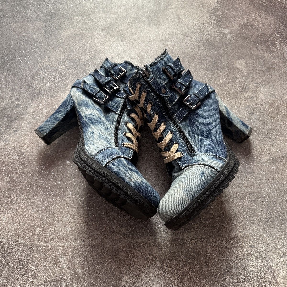 If Six Was Nine Gothicana by EMP Y2K Grunge Buckle Details Heels Boots Size US 9 / IT 39 - 8 Thumbnail