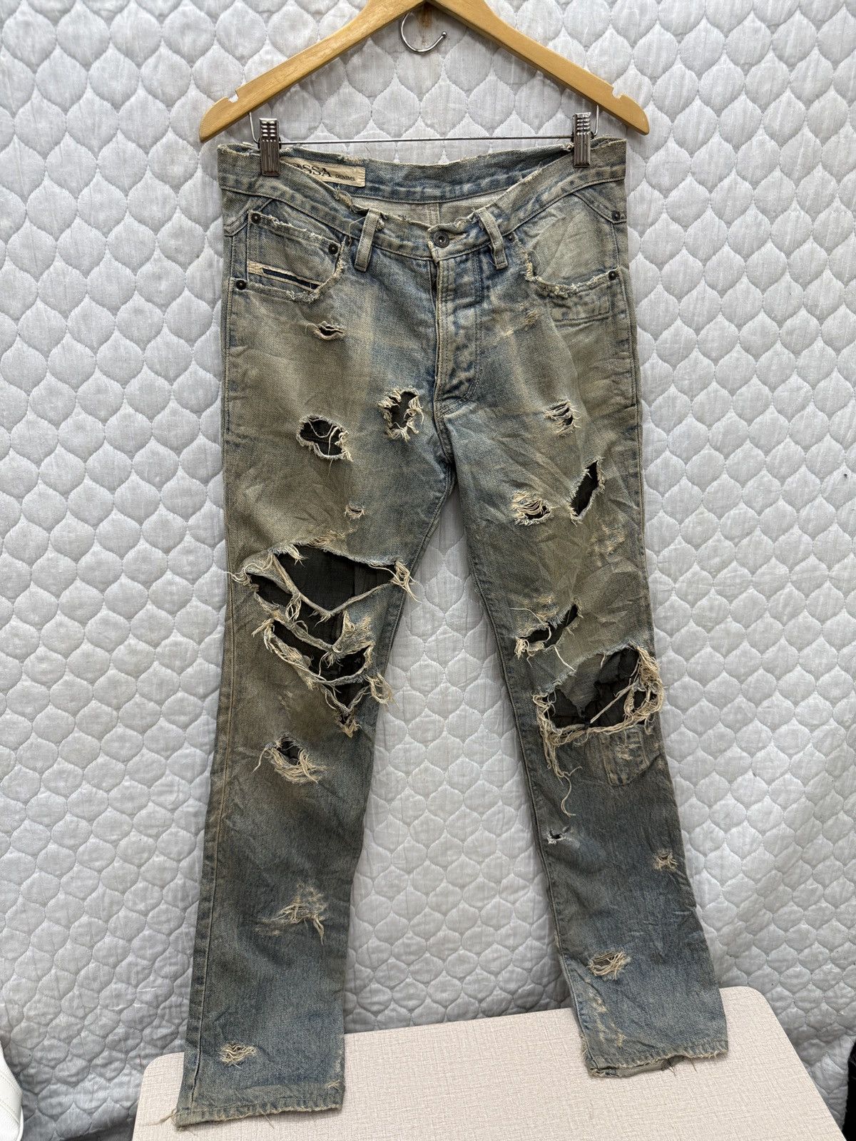 14th Addiction 🔥🔥🔥ARCHIVE OSSA MONDO RAGS PUNK JEANS Size US 32 / EU 48 - 2 Thumbnail