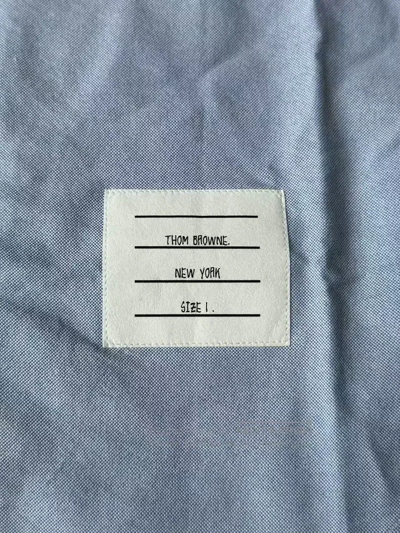 Thom Browne Thom Browne Blue Patch Pocket Shirt Size US S / EU 44-46 / 1 - 5 Thumbnail