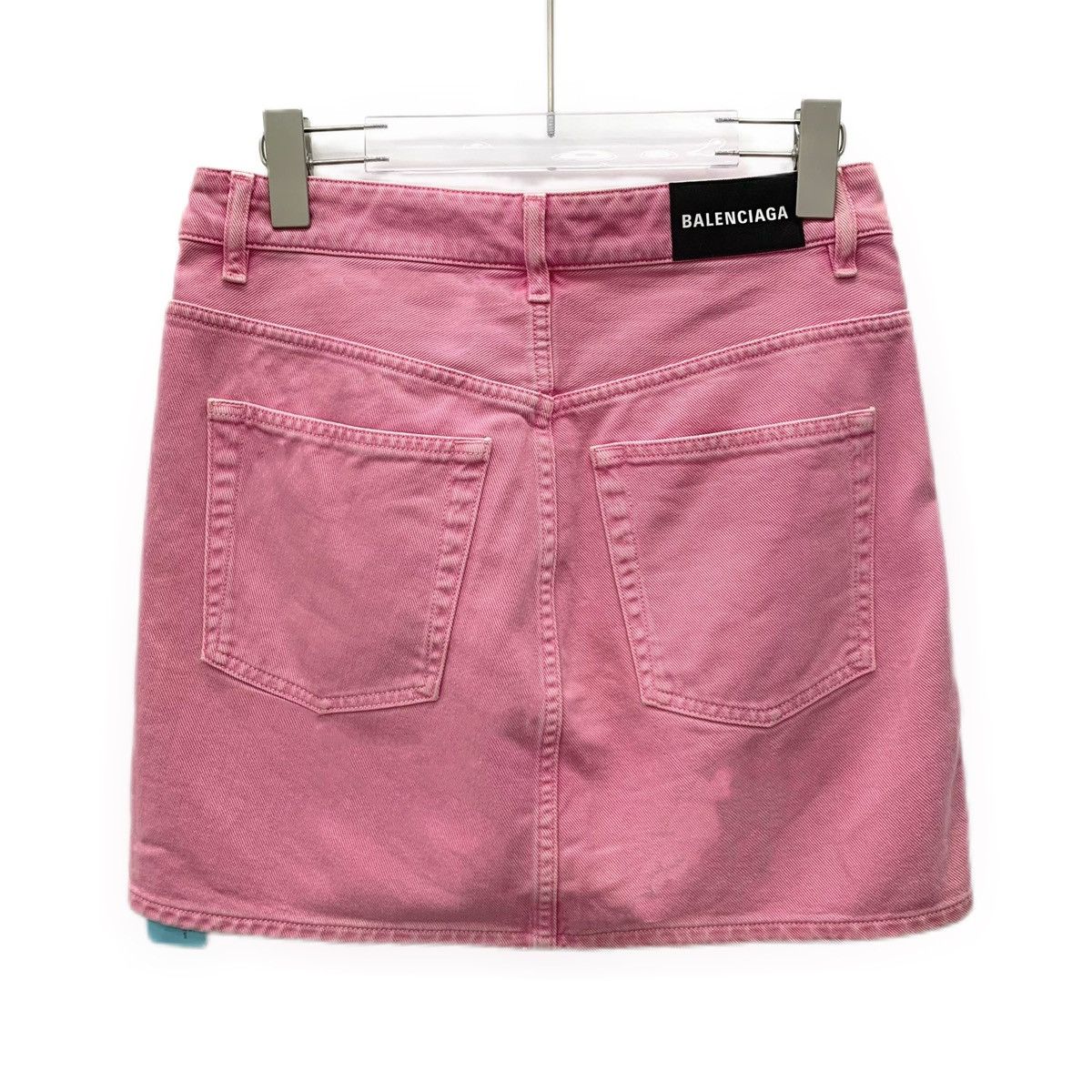 Balenciaga Balenciaga Pink Vintage Washed Denim Casual Skirt K26WX Size 26" / US 2 / IT 38 - 2 Thumbnail