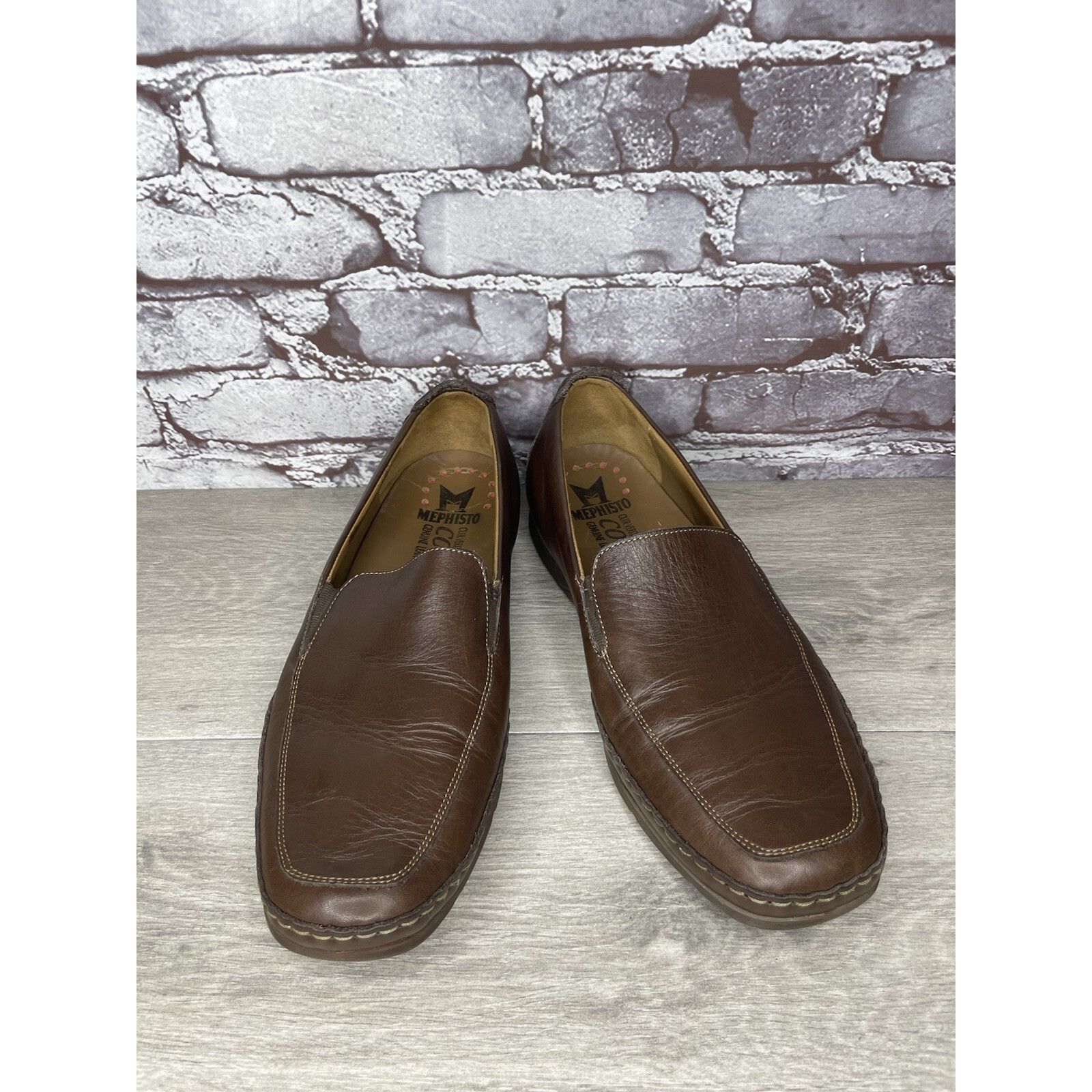 Mephisto Mephisto Loafers Men Sz 10.5 Brown Leather Slip On Moc Cool Size US 10.5 / EU 43-44 - 7 Thumbnail